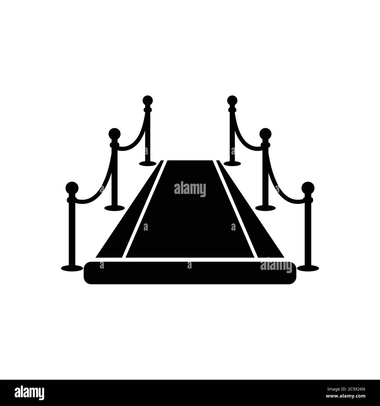 Event roter Teppich Symbolvektor Stock Vektor