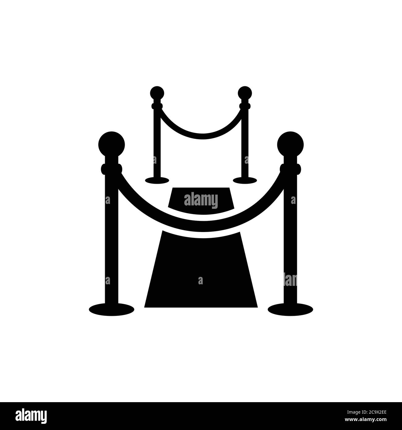 Event roter Teppich Symbolvektor Stock Vektor