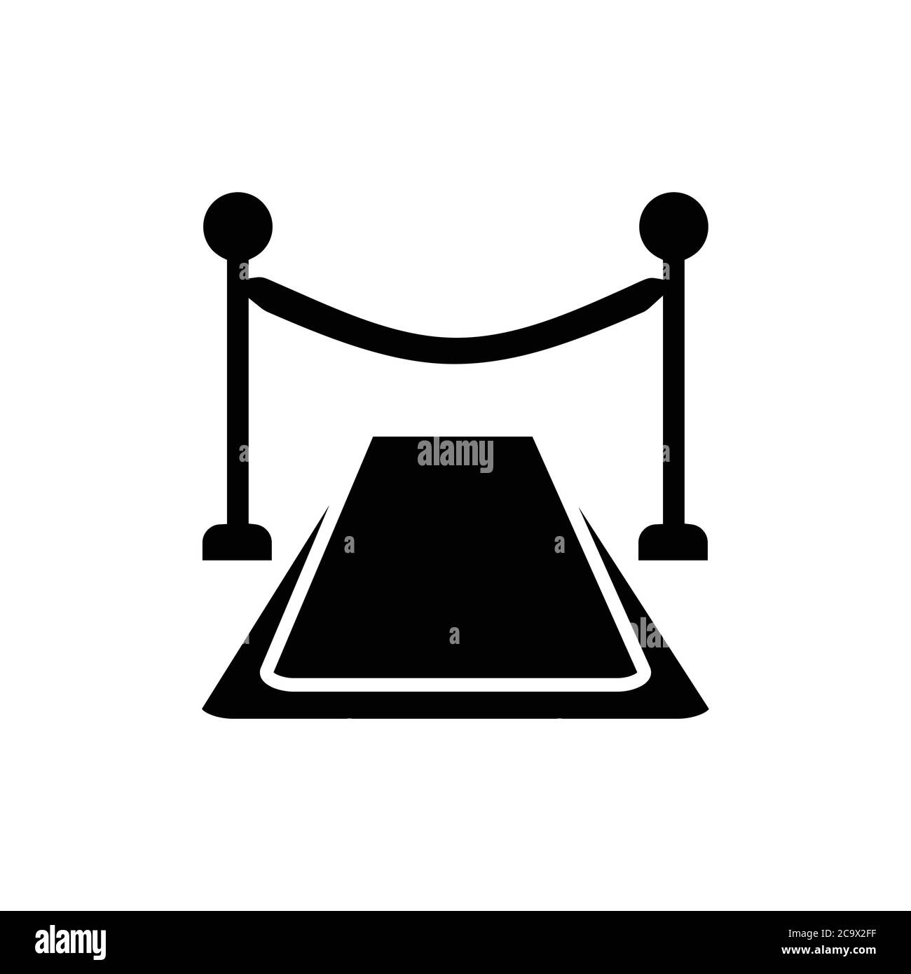 Event roter Teppich Symbolvektor Stock Vektor