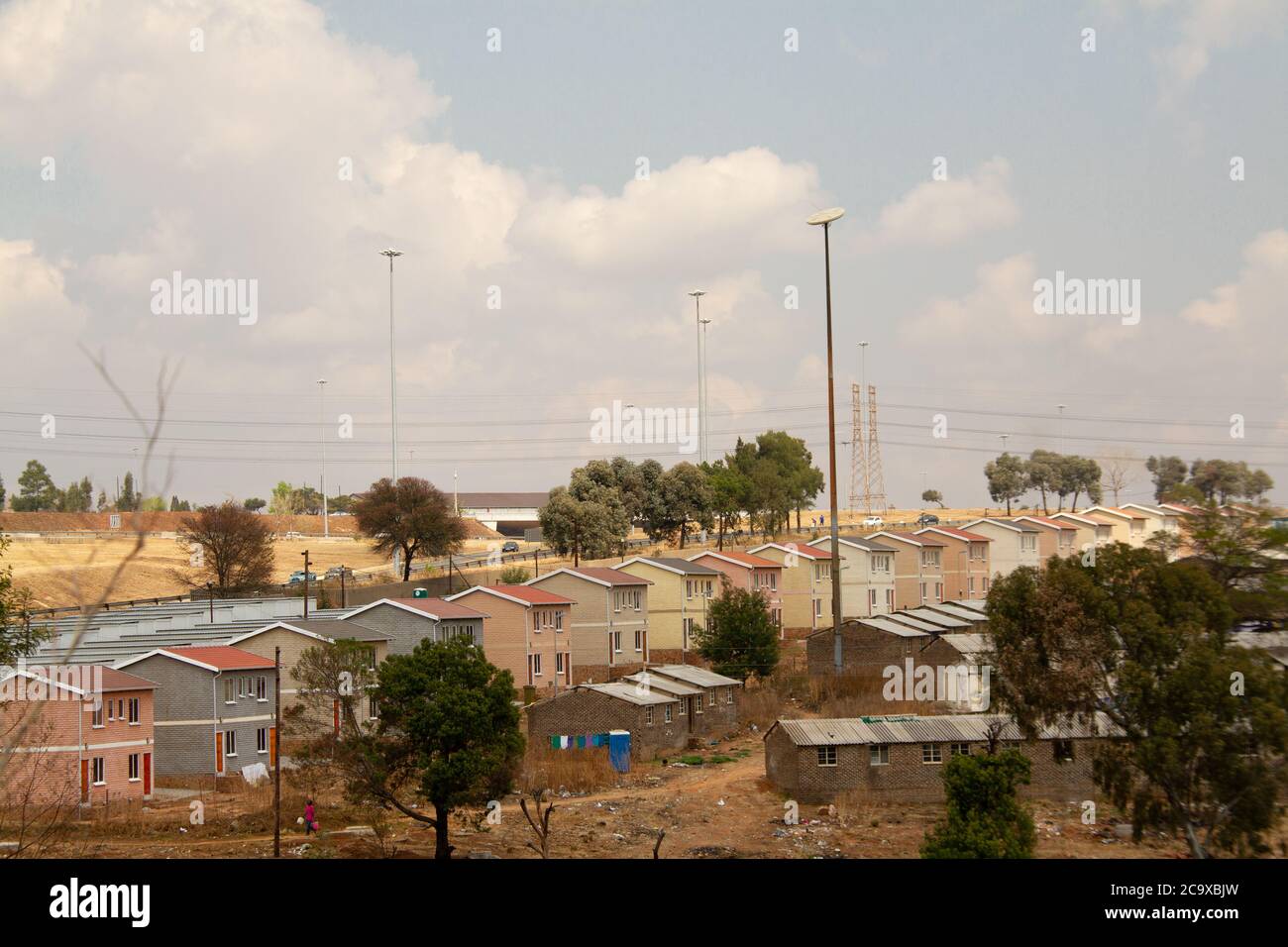 SOWETO Nachbarschaft in Johannesburg in SA. Stockfoto