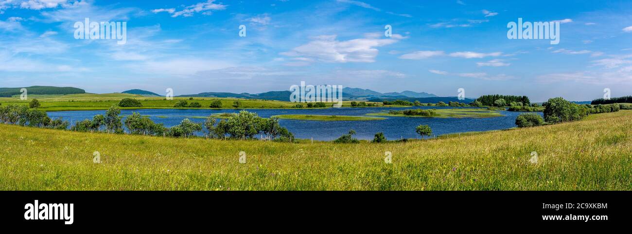 Lac des Bordes. Brion. Cezallier. Puy de Dome. Auvergne. Frankreich Stockfoto