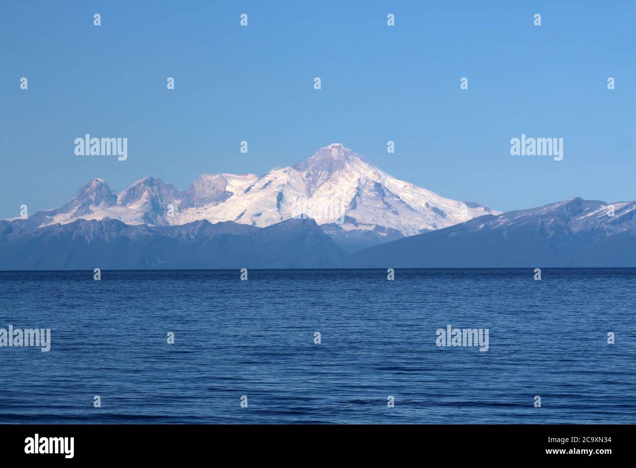 Alaska, Mount Iliamna, Cook Inlet, Vereinigte Staaten Stockfoto