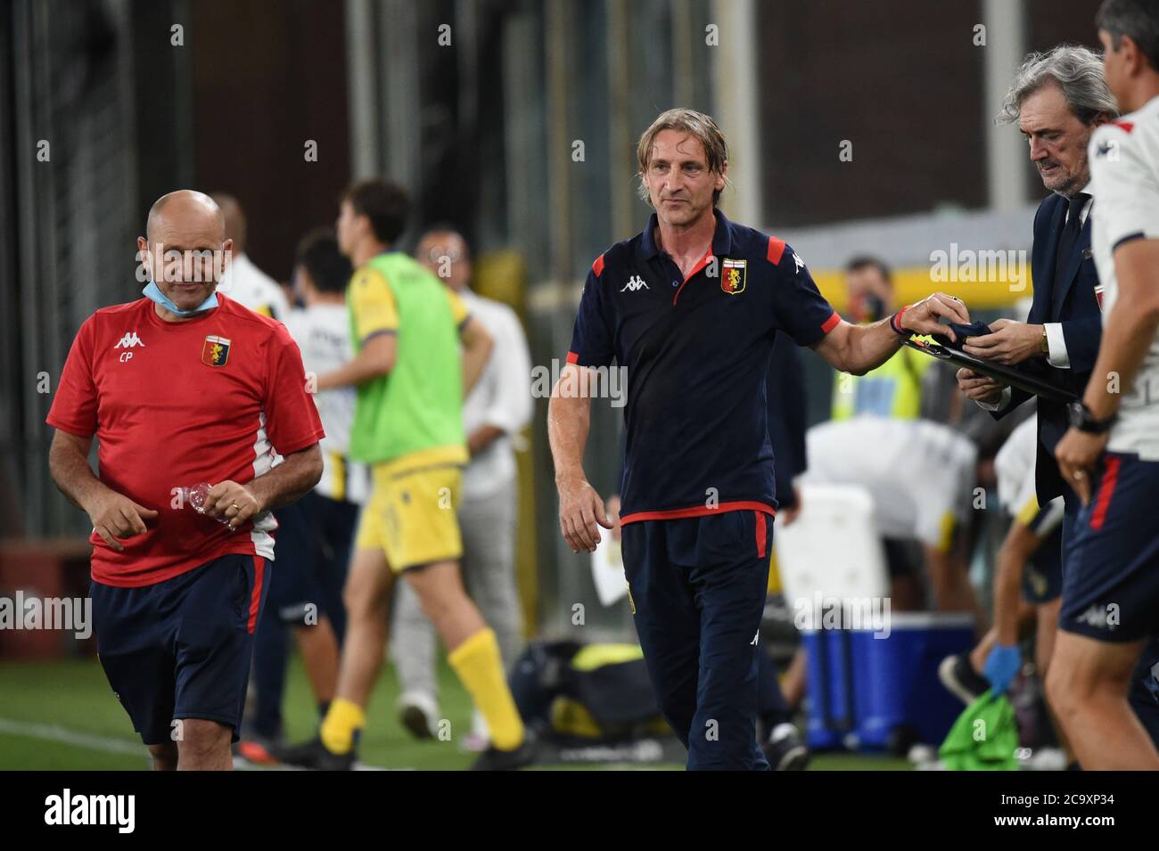 2. August 2020, Genua, Italien: Genua, Italien, , 02. August 2020, Davide Nicola (Genua) während Genua gegen Hellas Verona - italienisches Fußballspiel der Serie A - Credit: LM/Danilo Vigo (Credit Image: © Danilo Vigo/LPS via ZUMA Wire) Stockfoto