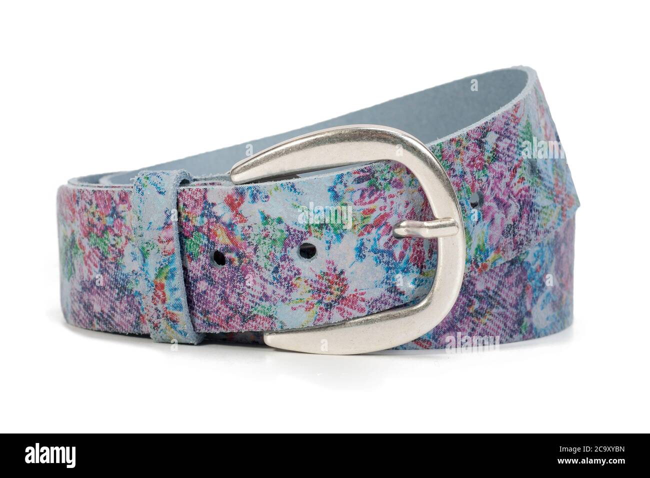 Coloful weibliche Lätzchen Gürtel mit floralem Design Stockfoto