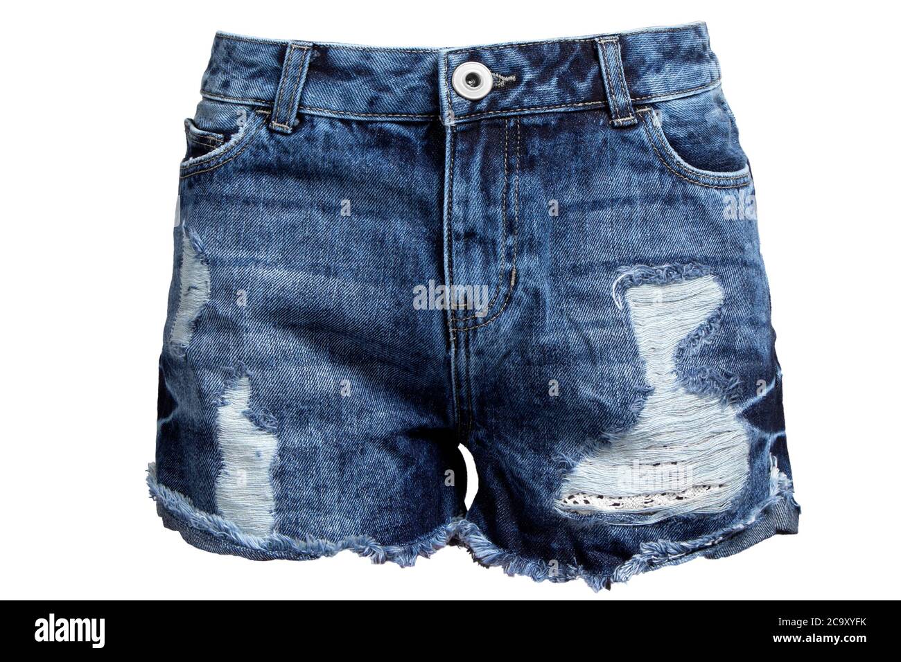 Jeans-Shorts Für Damen Stockfoto
