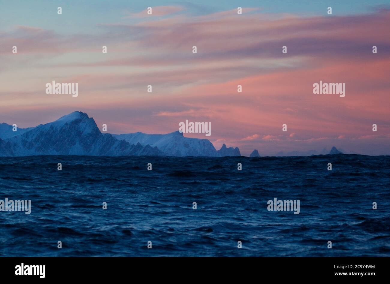 Ozeanlandschaft um Andenes, Insel Andoya, Vesteralen, Norwegen, Skandinavien, Europa Stockfoto