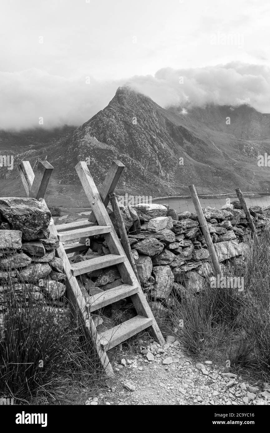 Tryfan, Snowdonia Stockfoto