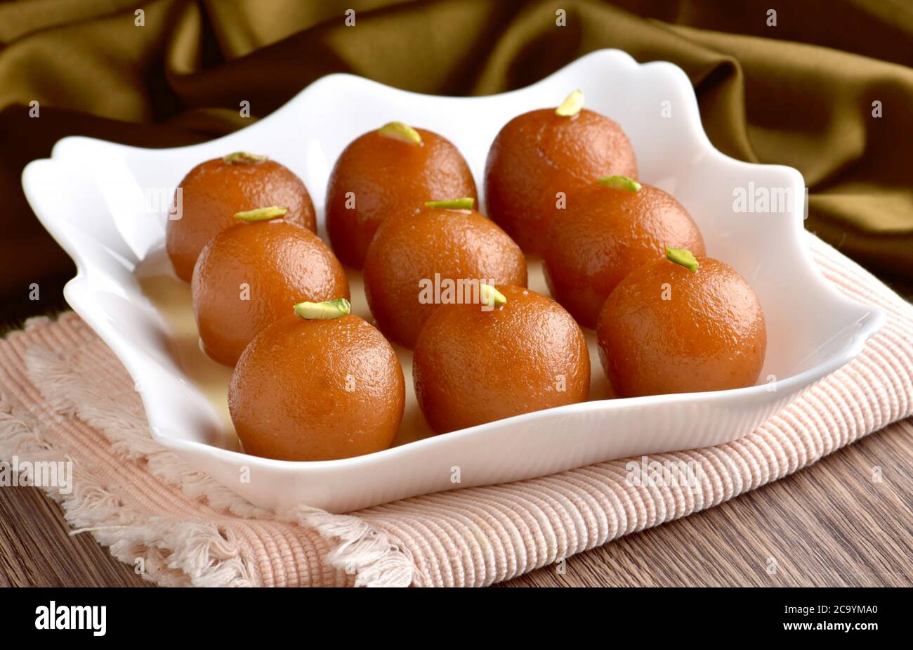 Traditionelles indisches Besondere süße Speisen Gulab Jamun - Bild Stockfoto