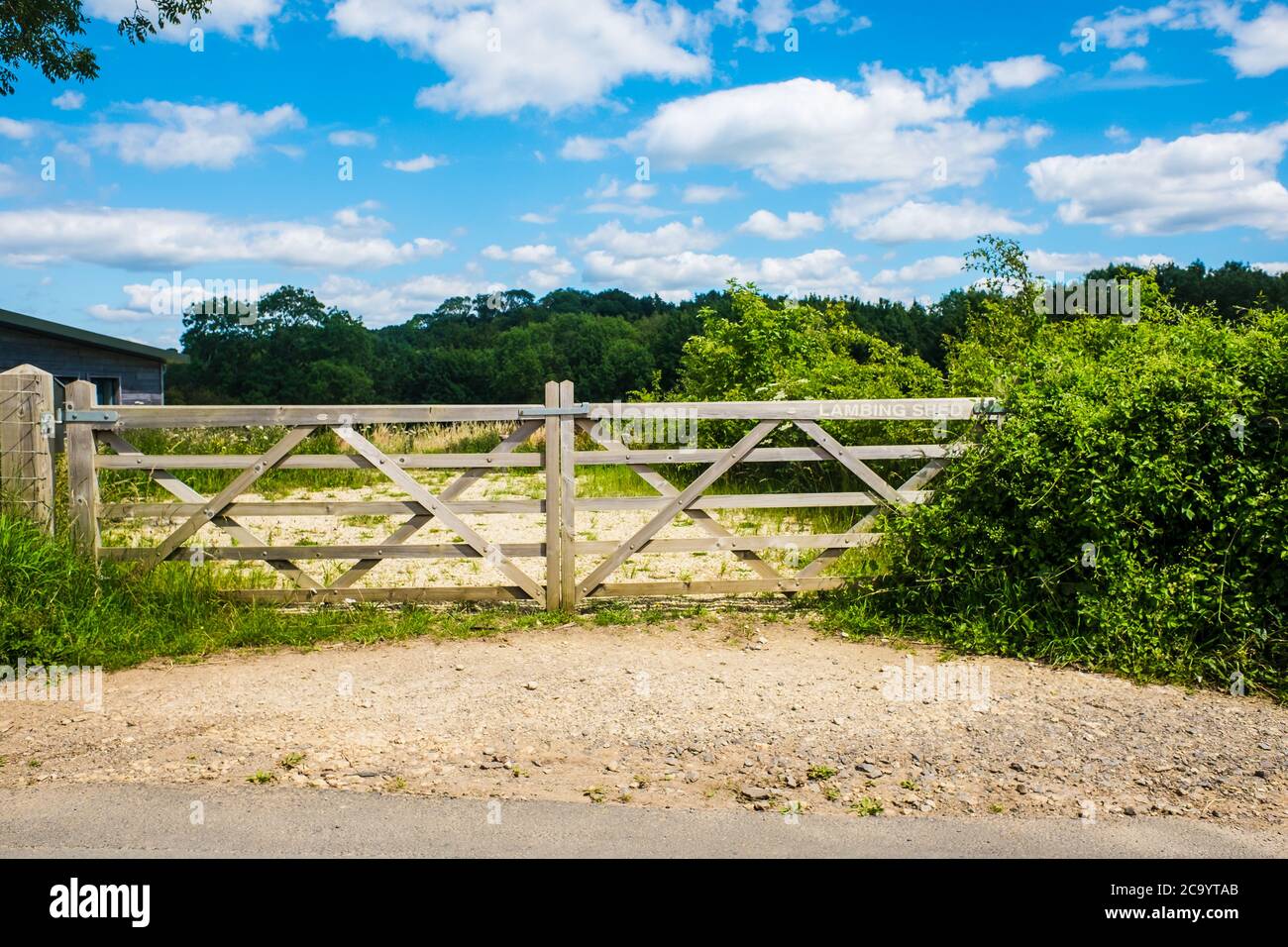 Landschaft der Cotswolds in schönen Sommer Sonnenschein Großbritannien Stockfoto