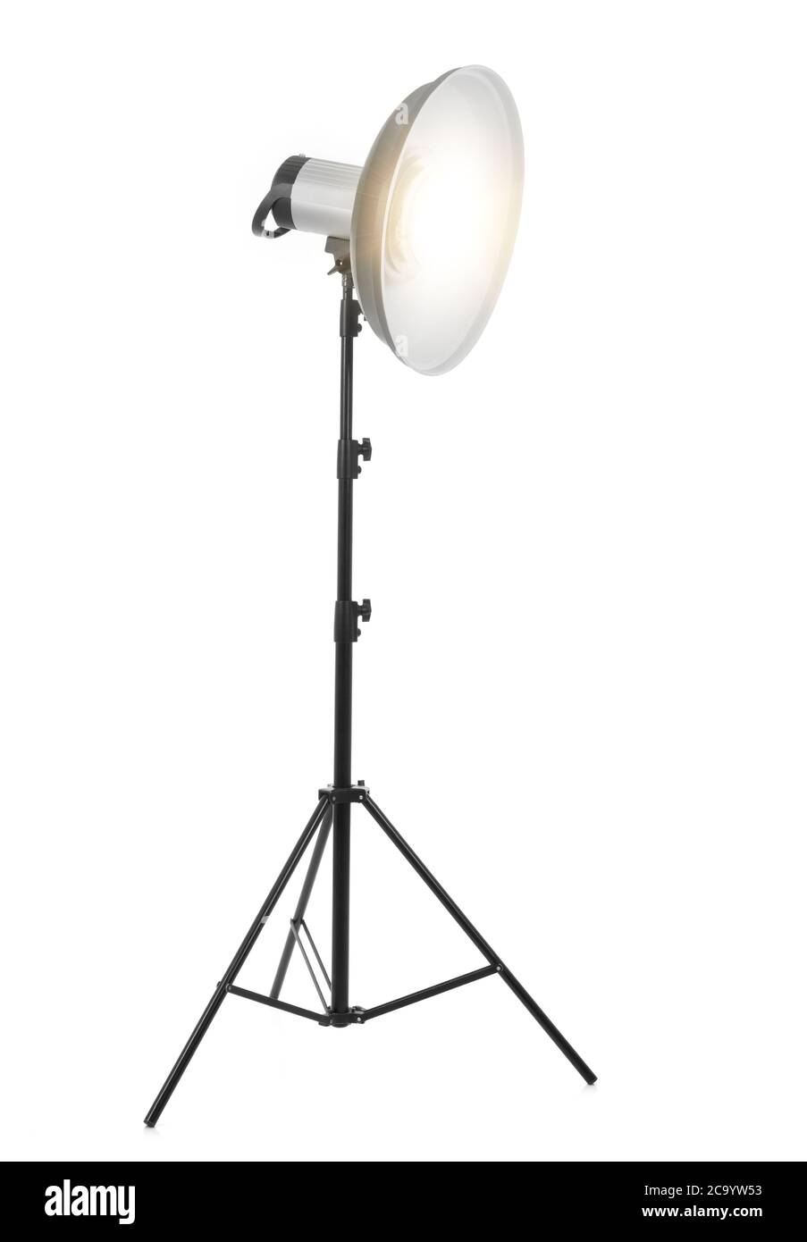 Studiobeleuchte auf weißem Hintergrund Stockfoto