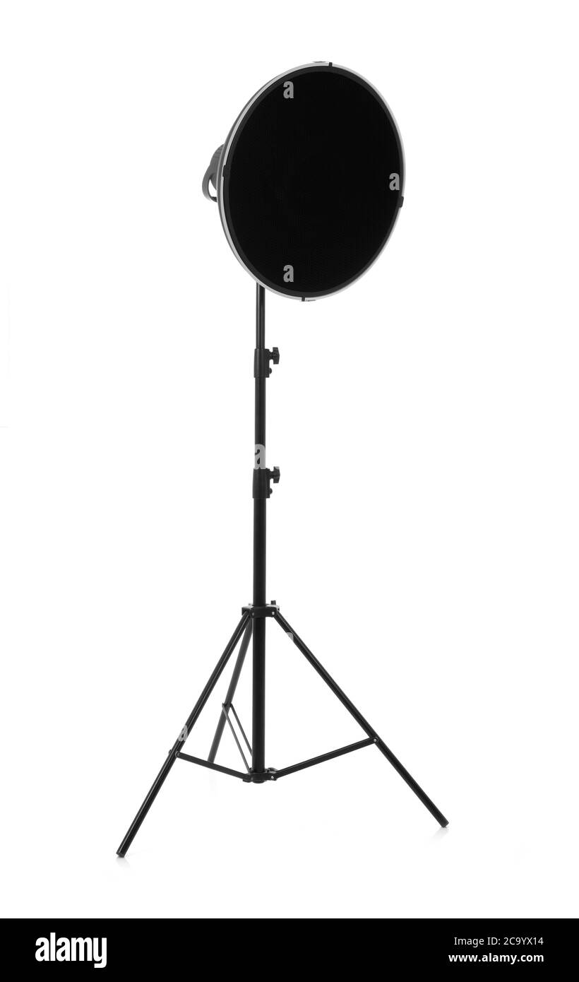 Fotostudio Licht isoliert auf weiß Stockfoto