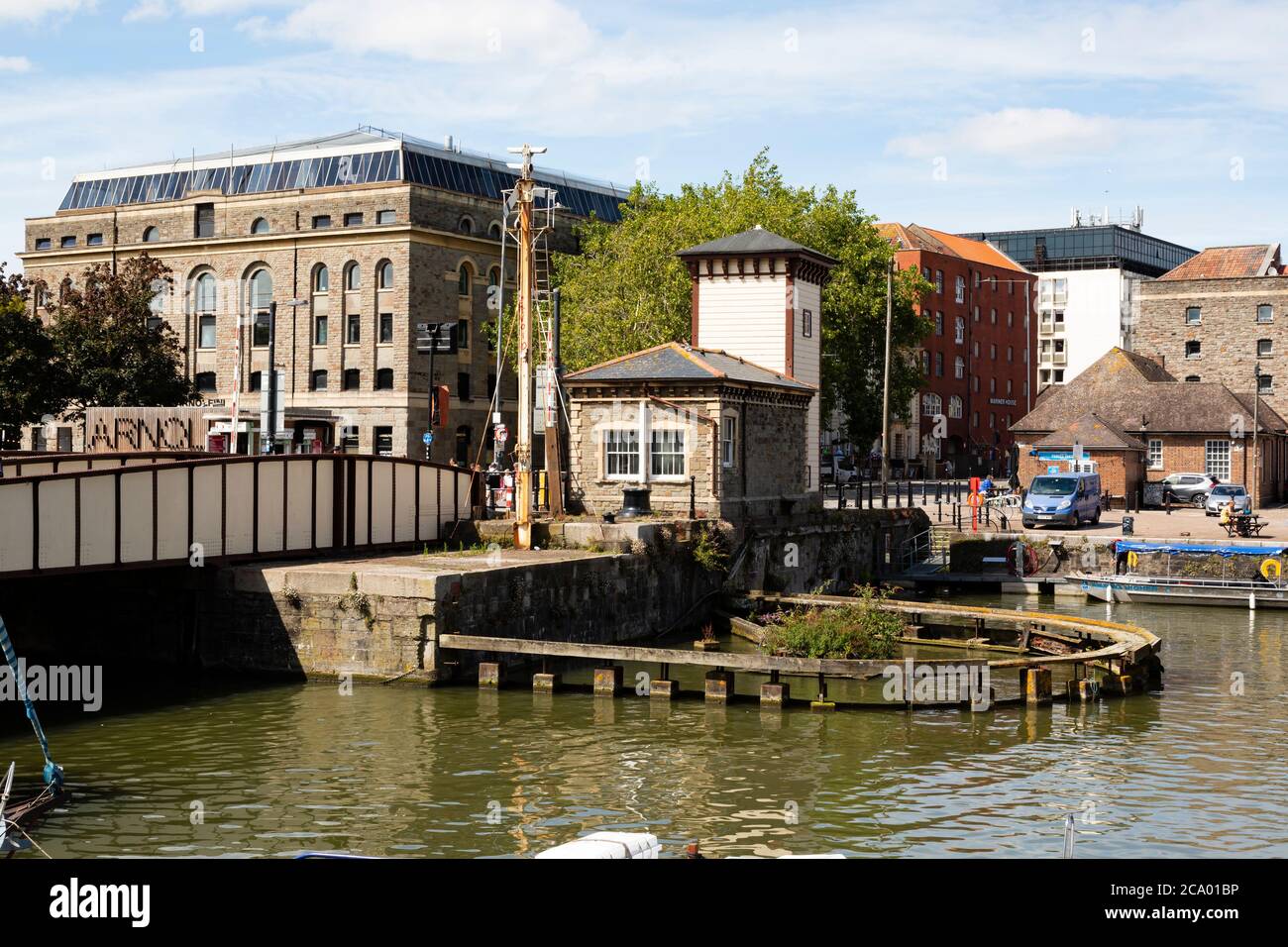 Princes Street Swing Bridge, Bristol, England. Juli 2020 Stockfoto