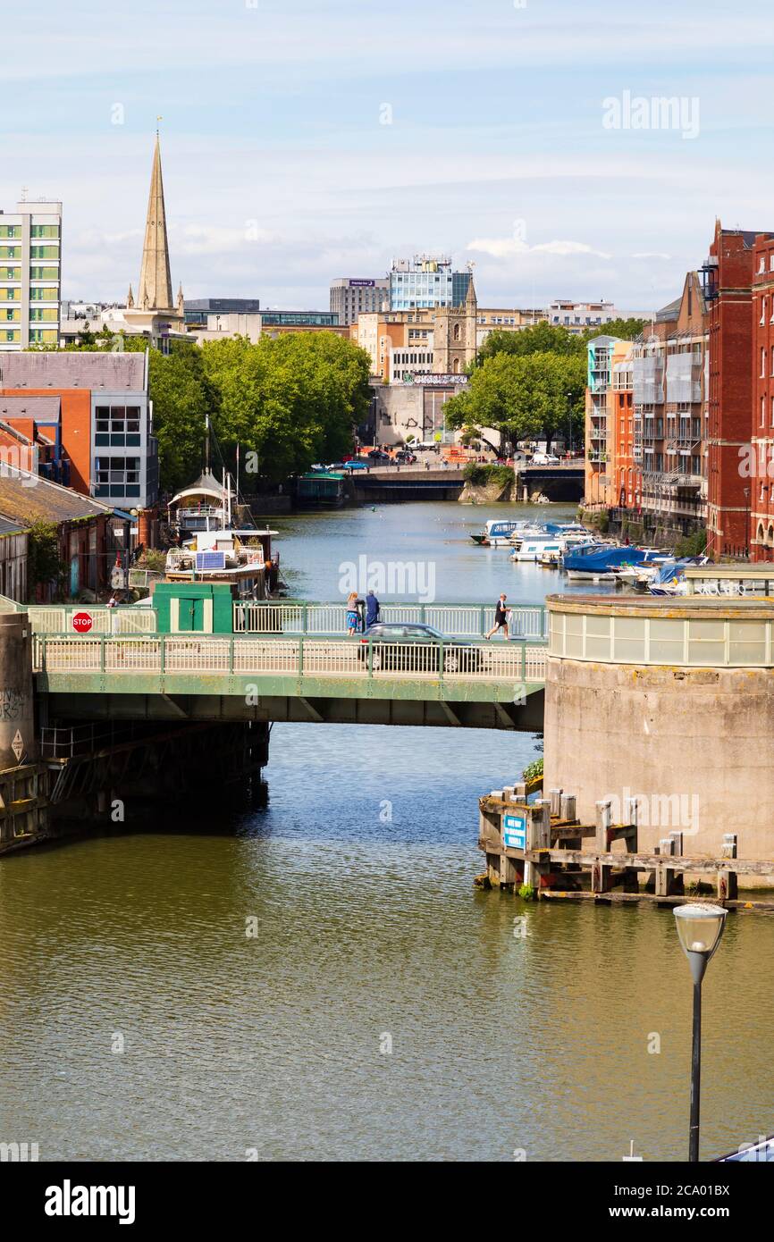 Princes Street Swing Bridge, Bristol, England. Juli 2020 Stockfoto