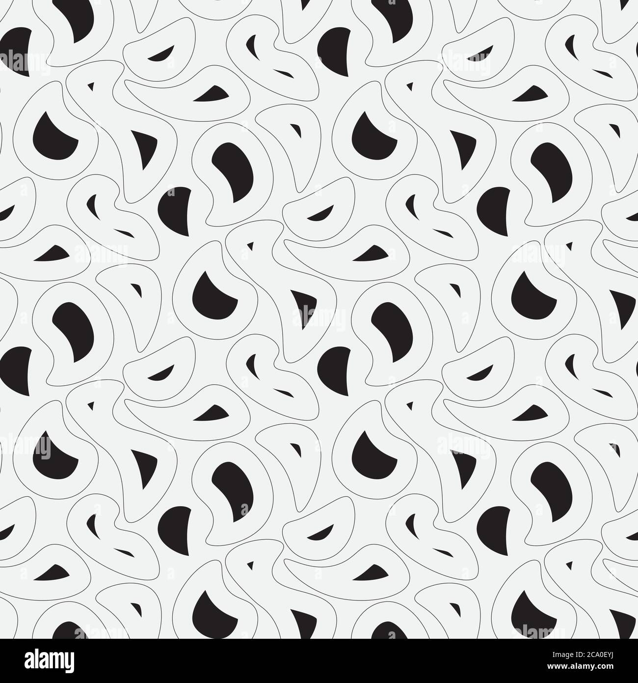 Dekorative Linien und Körner schwarz-weiß nahtlose Muster für Hintergrund, Wrap, Stoff, Textil, Wrap, Oberfläche, Web-und Print-Design. BW minimal re Stock Vektor