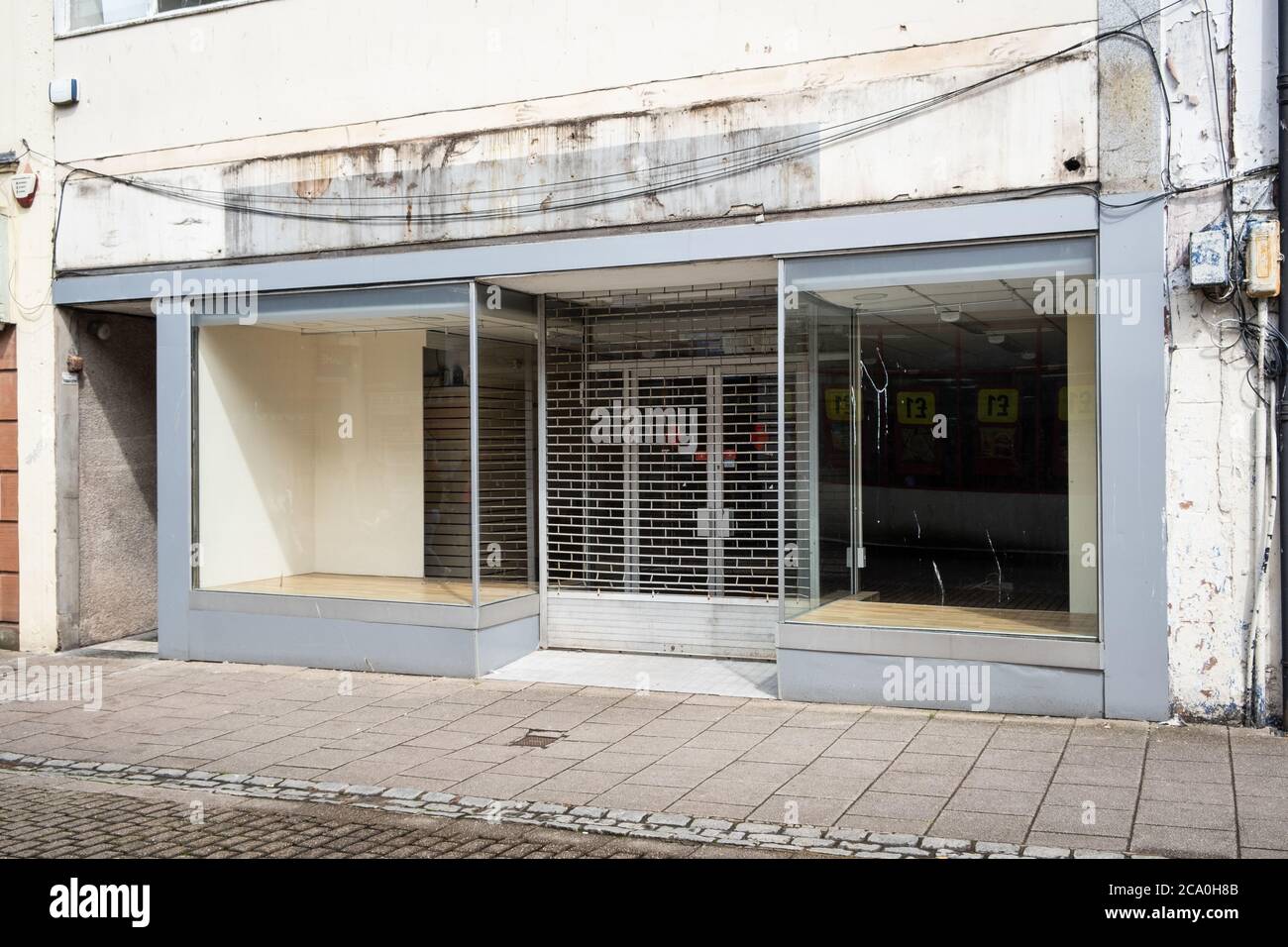 Das Schreibwarengeschäft Ryman in Dumfries, Schottland, schloss nach fast 25 Jahren in der Stadt. Das Geschäft wurde wegen 19 geschlossen, konnte aber nicht wieder geöffnet werden. Stockfoto