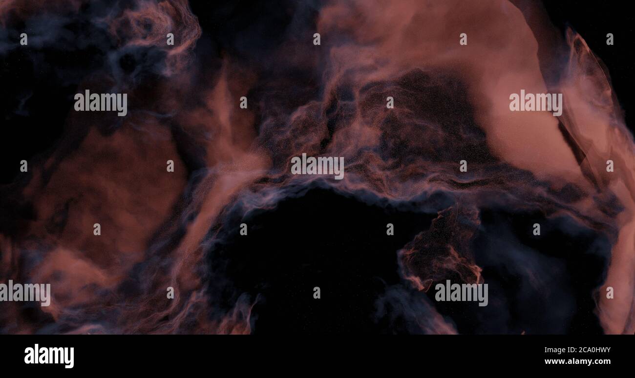 3d Illustration gerenderte Wolken Gas im Weltraumgalaxie Nebel Sternenstaub mit Sternen Stockfoto