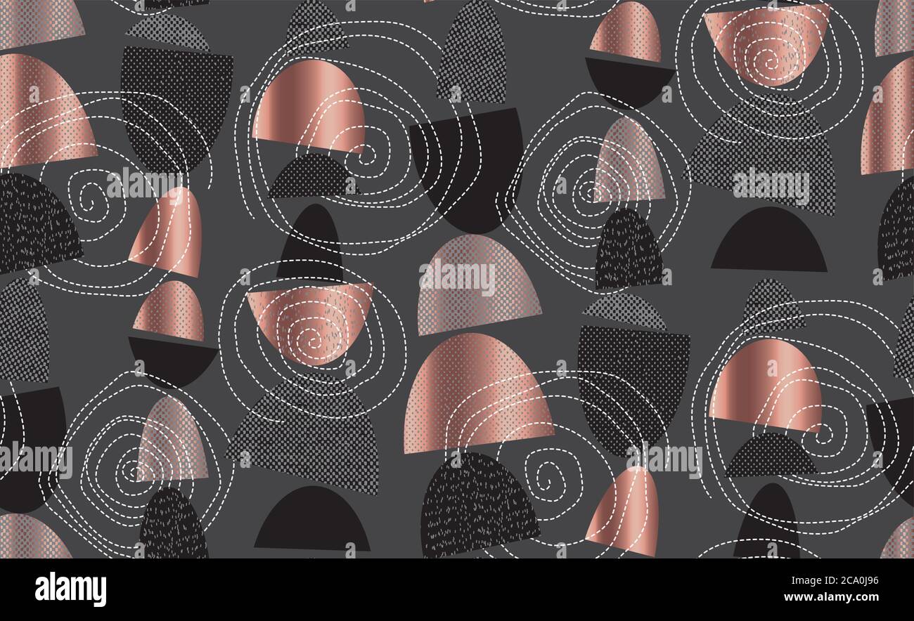 Mittelalter Vintage-Stil abstrakt nahtlose Muster. Organische geometrische Formen Fliesen Rapport für Stoff, Textil, Wrap, Oberfläche, Web-und Print-Design. Vec Stock Vektor