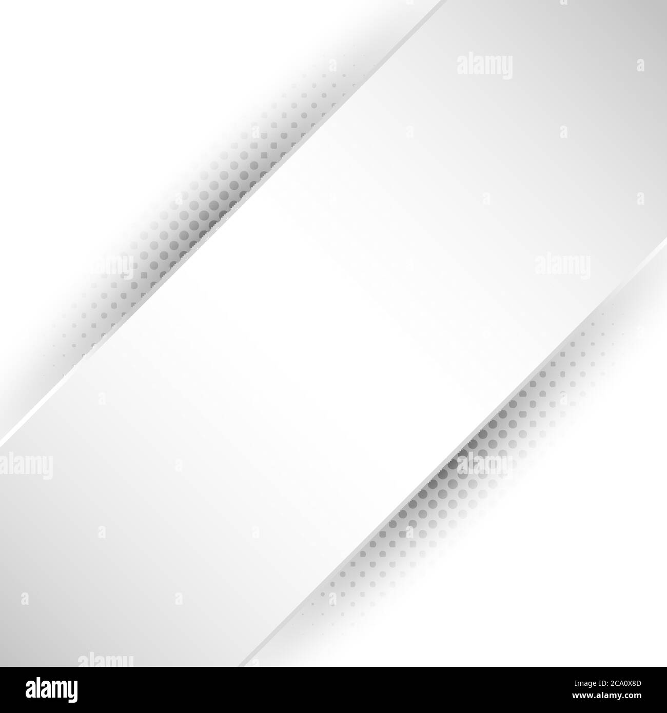 Abstrakter weißer und grauer Streifen diagonaler Hintergrund mit Schatten Halbtonstruktur. Vektorgrafik Stock Vektor