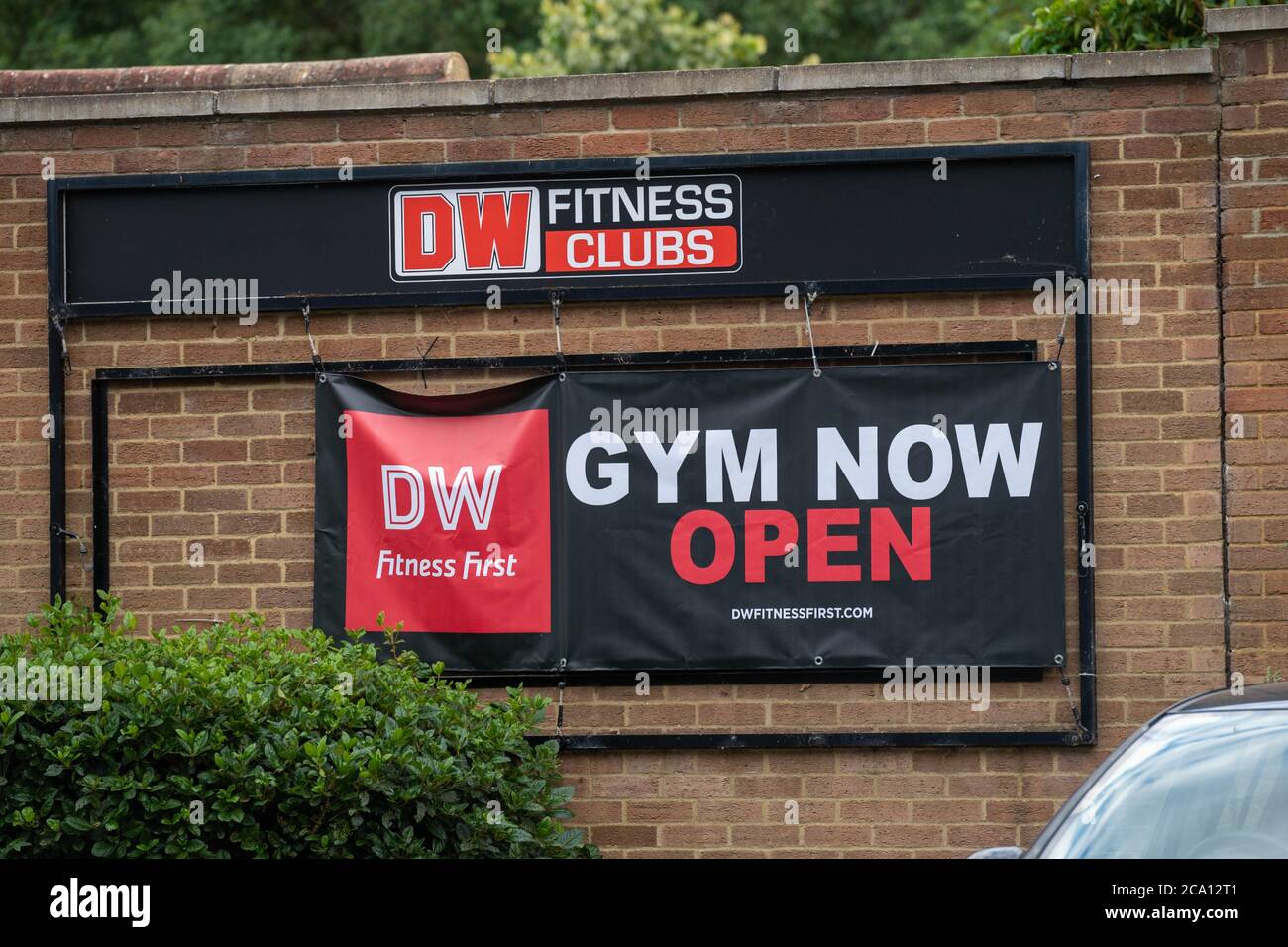 Brentwood Essex 3. August 2020 das Brentwood DW Fitness Club Gym gehört zu den bedrohten, da die Muttergruppe DW Sports mit 1,700 Arbeitsplätzen in Liquidation geht. Kredit: Ian Davidson/Alamy Live Nachrichten Stockfoto