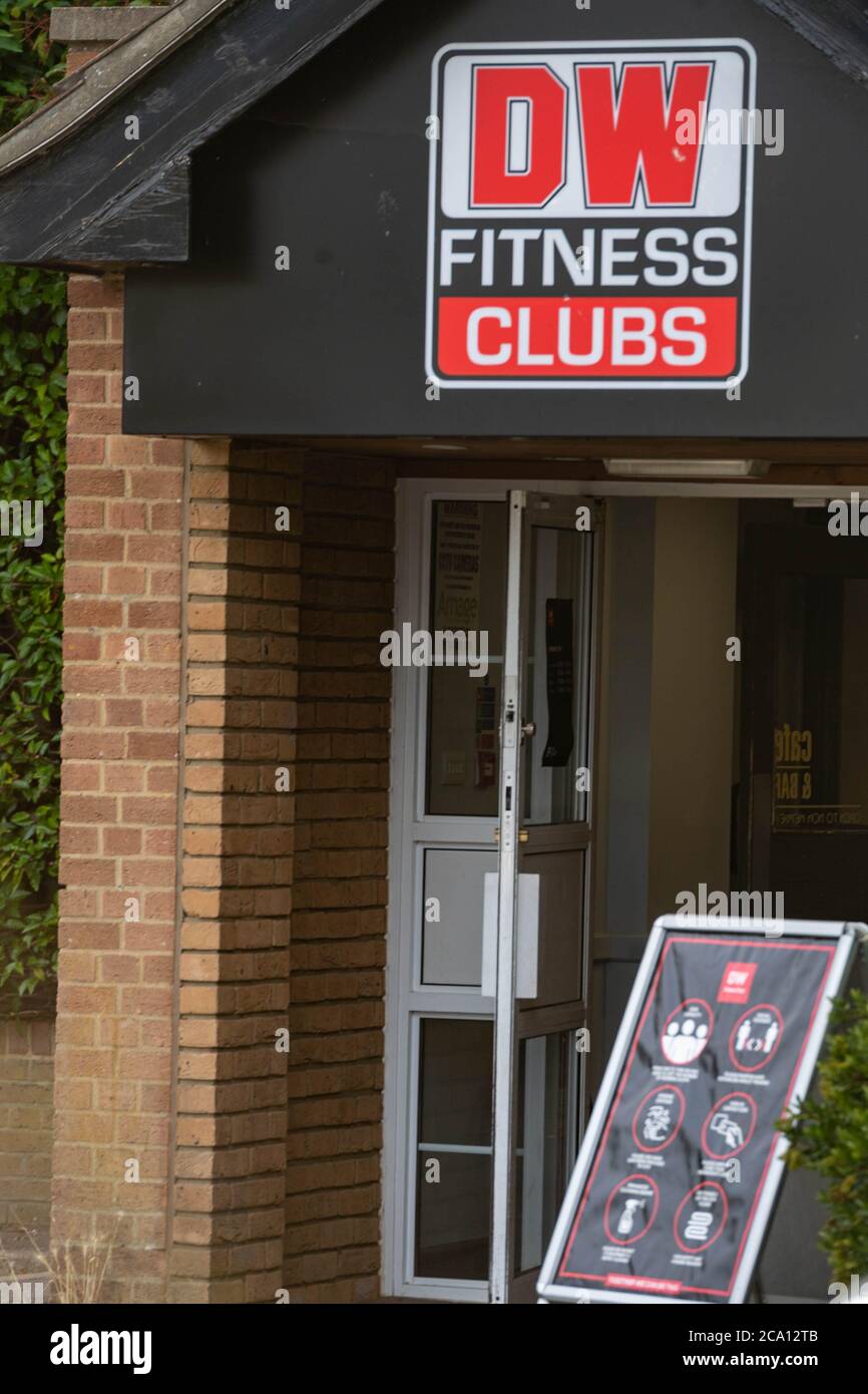 Brentwood Essex 3. August 2020 das Brentwood DW Fitness Club Gym gehört zu den bedrohten, da die Muttergruppe DW Sports mit 1,700 Arbeitsplätzen in Liquidation geht. Kredit: Ian Davidson/Alamy Live Nachrichten Stockfoto