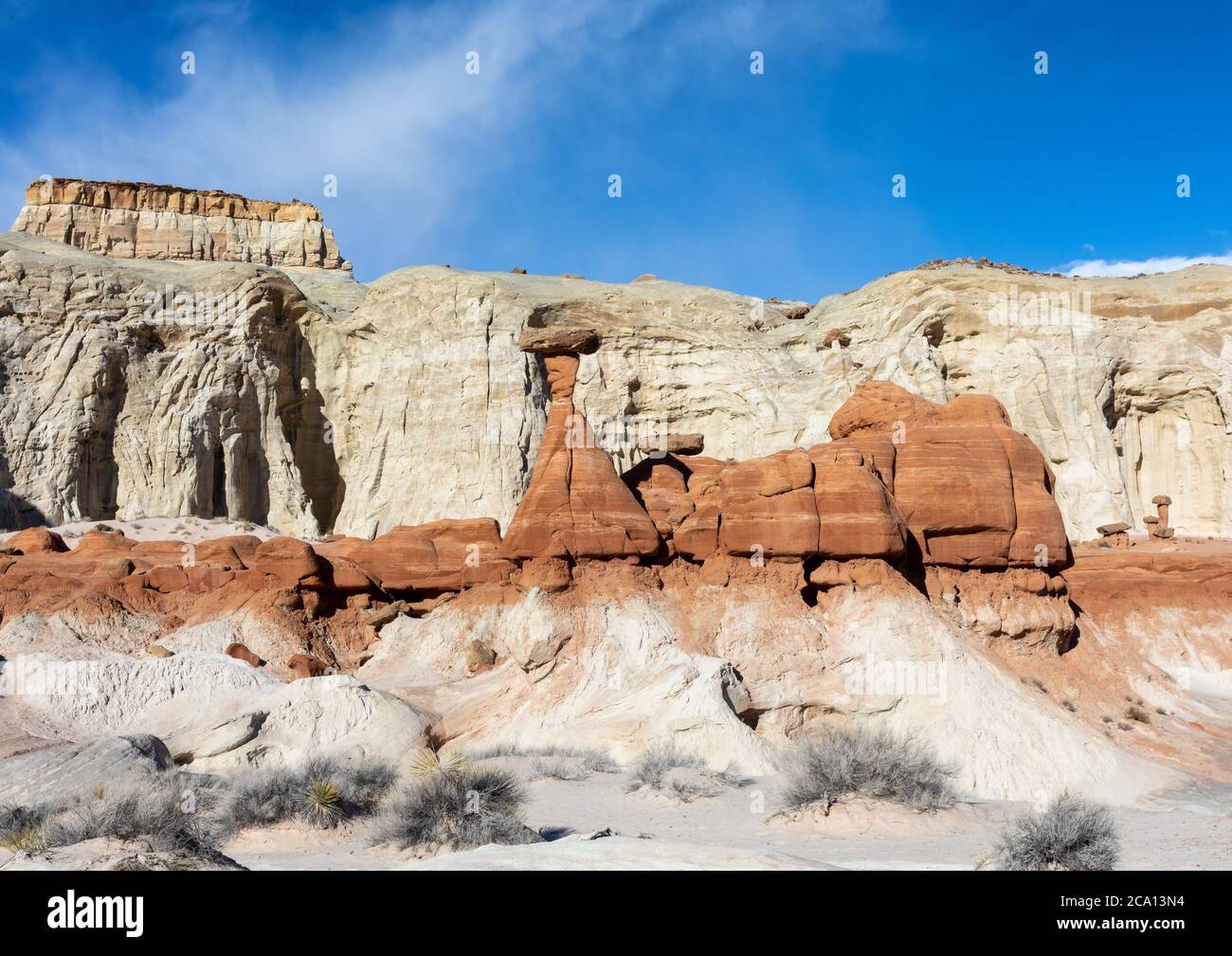 Toadstool Hoodoos im Süden Utahs Stockfoto