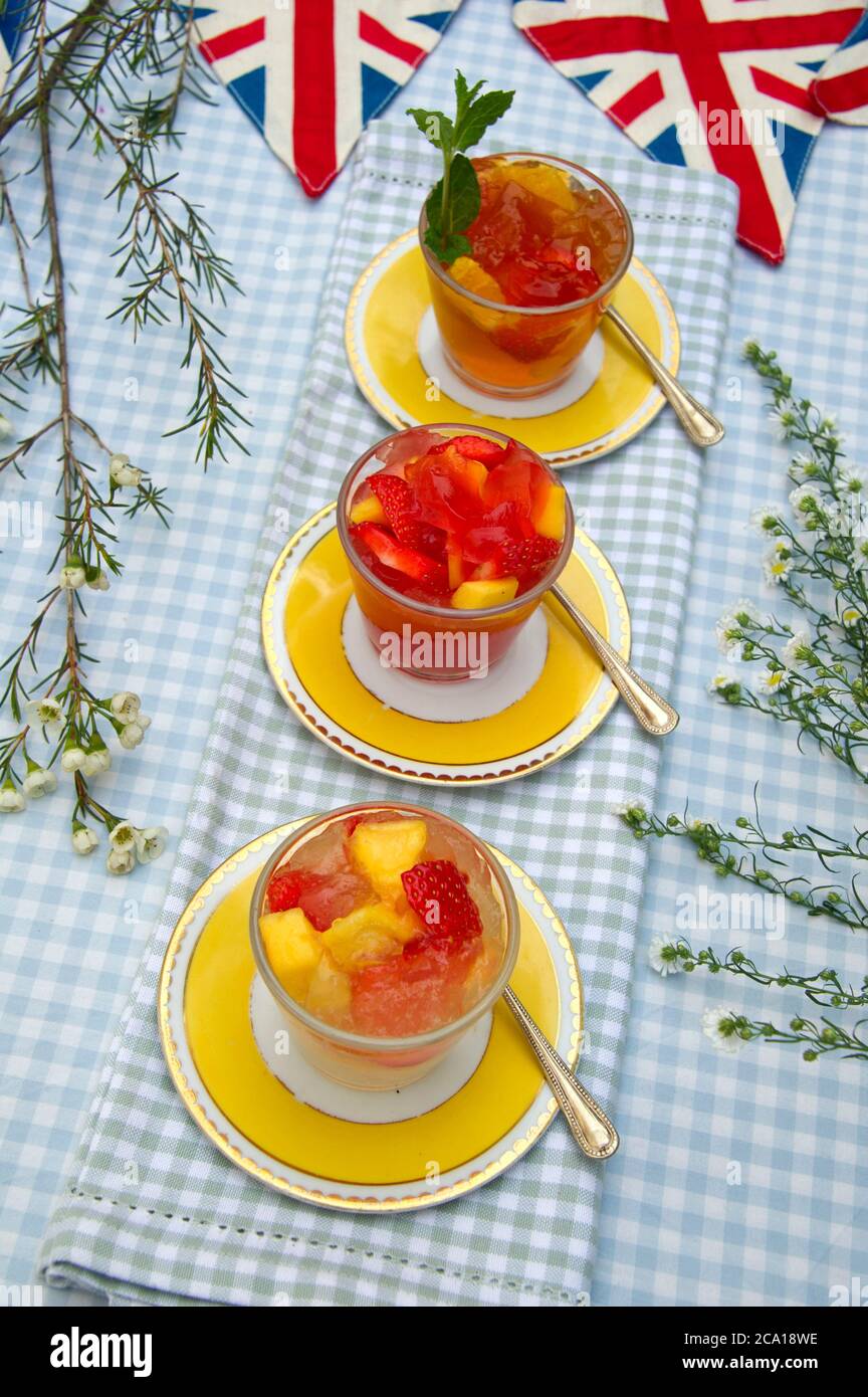 Marmelade und Fruchtdesserts Stockfoto