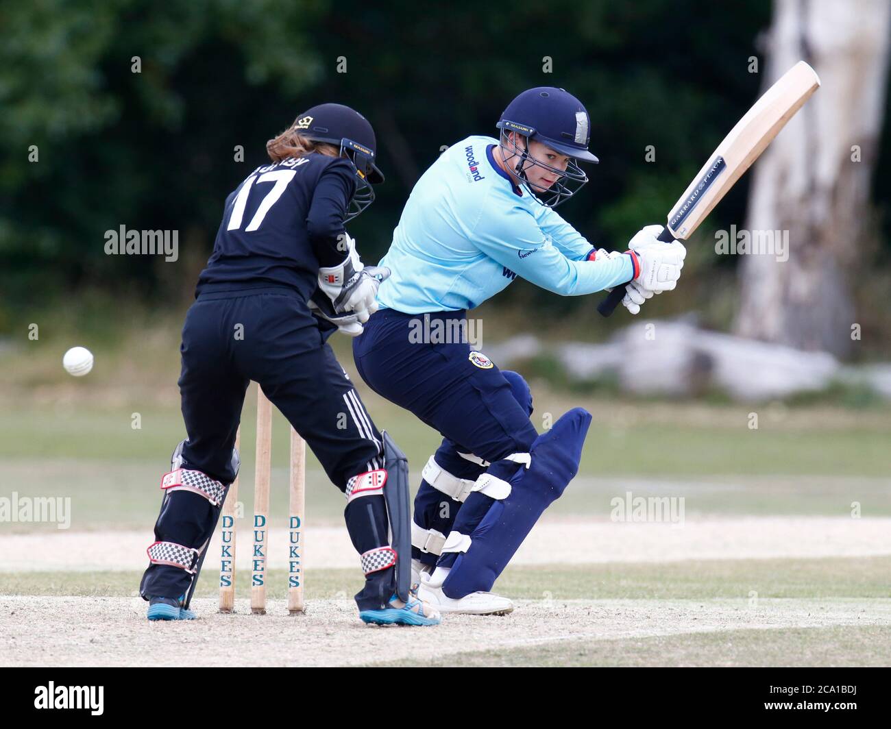 LONDON, Großbritannien, AUGUST 03:Essex Frauen Jasmine Westley Cousin zu Tom Westley während der London Championship zwischen Essex Frauen CCC und Surrey wo Stockfoto