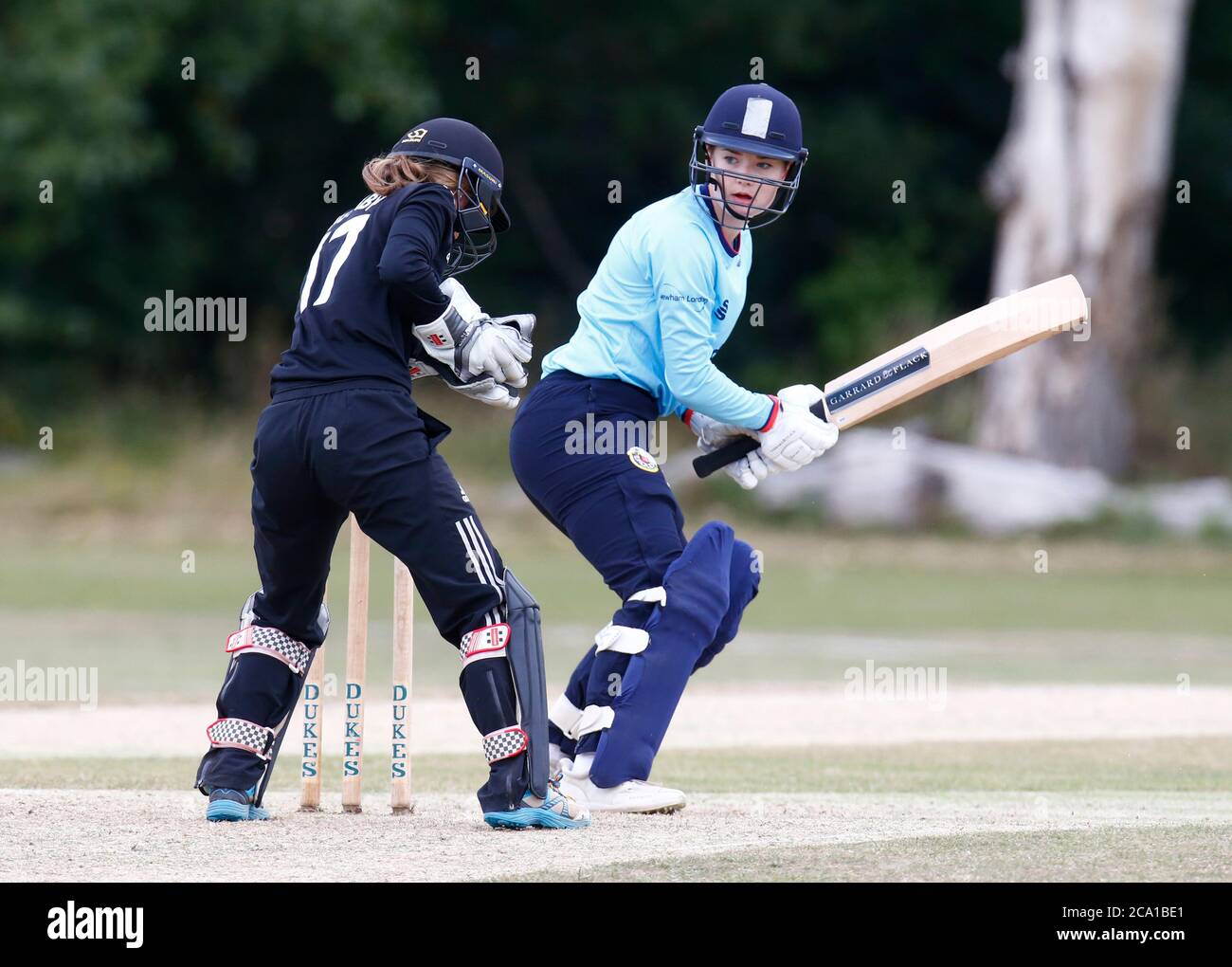 LONDON, Großbritannien, AUGUST 03:Essex Frauen Jasmine Westley Cousin zu Tom Westley während der London Championship zwischen Essex Frauen CCC und Surrey wo Stockfoto