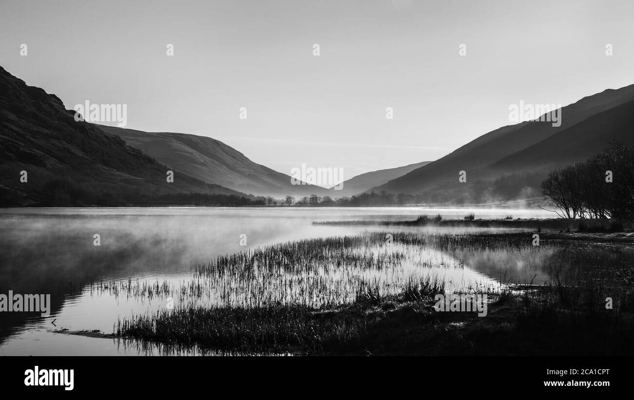 Morgendliches Licht Loch Doine im Loch Lomond & Trossachs National Park Stockfoto