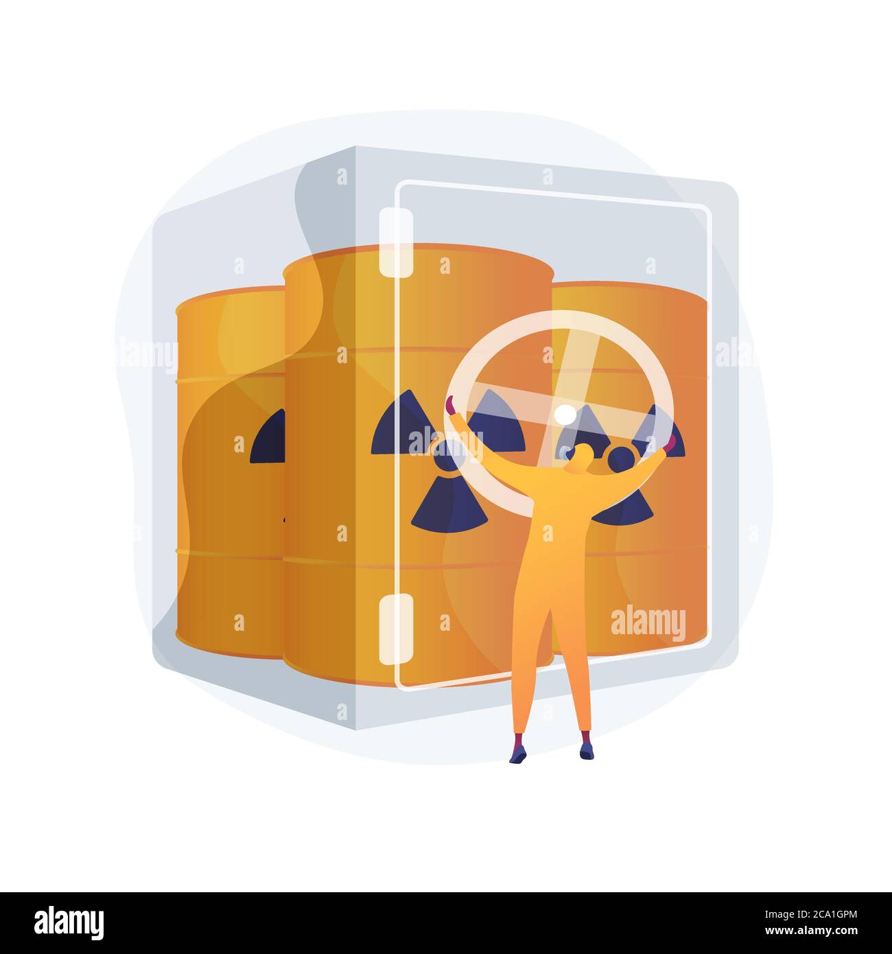 Sichere Lagerung von Abfällen abstrakte Konzept Vektor-Illustration. Stock Vektor