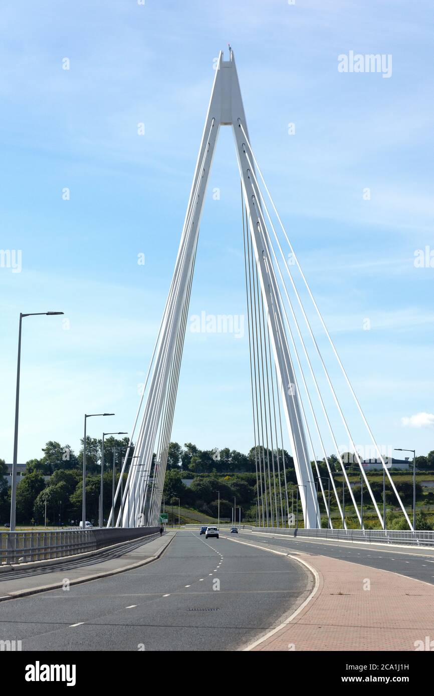 Northern Spire Bridge, Wearside, Sunderland, Tyne and Wear, England, Vereinigtes Königreich Stockfoto