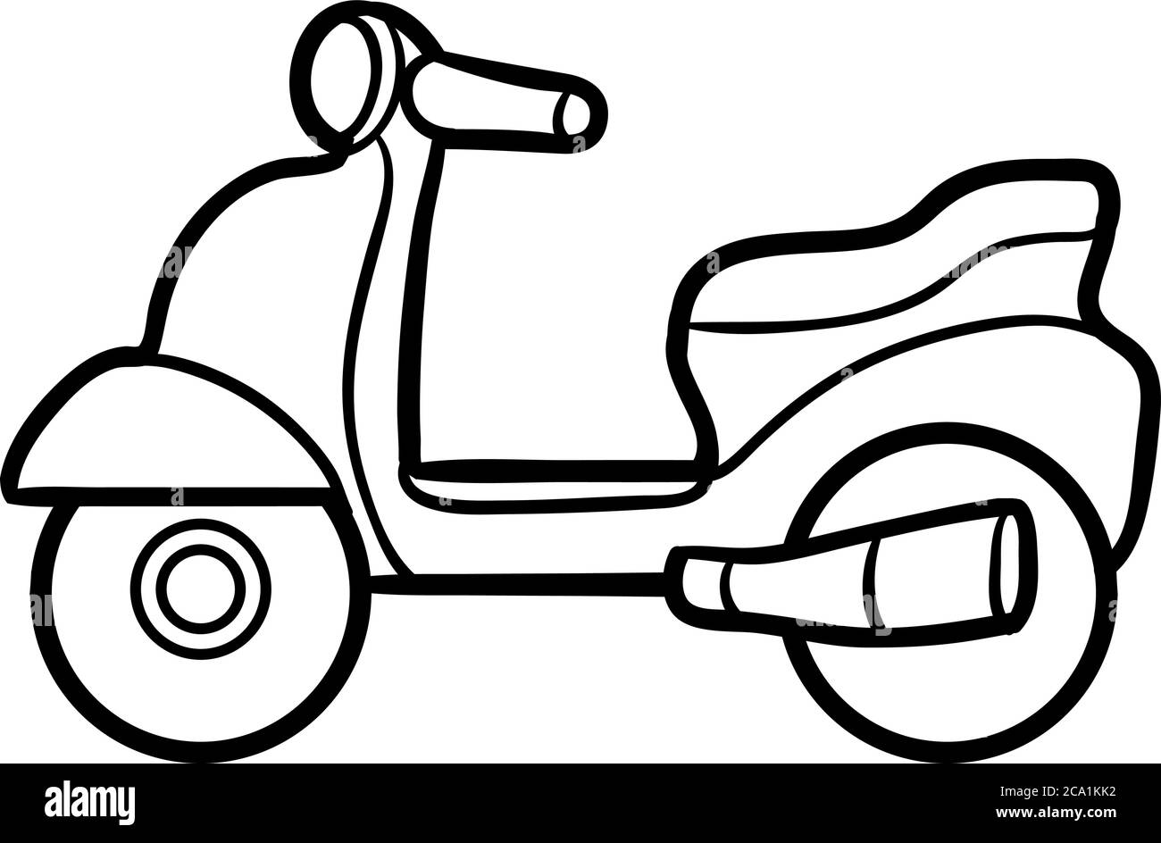 Bild für Kinder, Scooter Stock Vektor