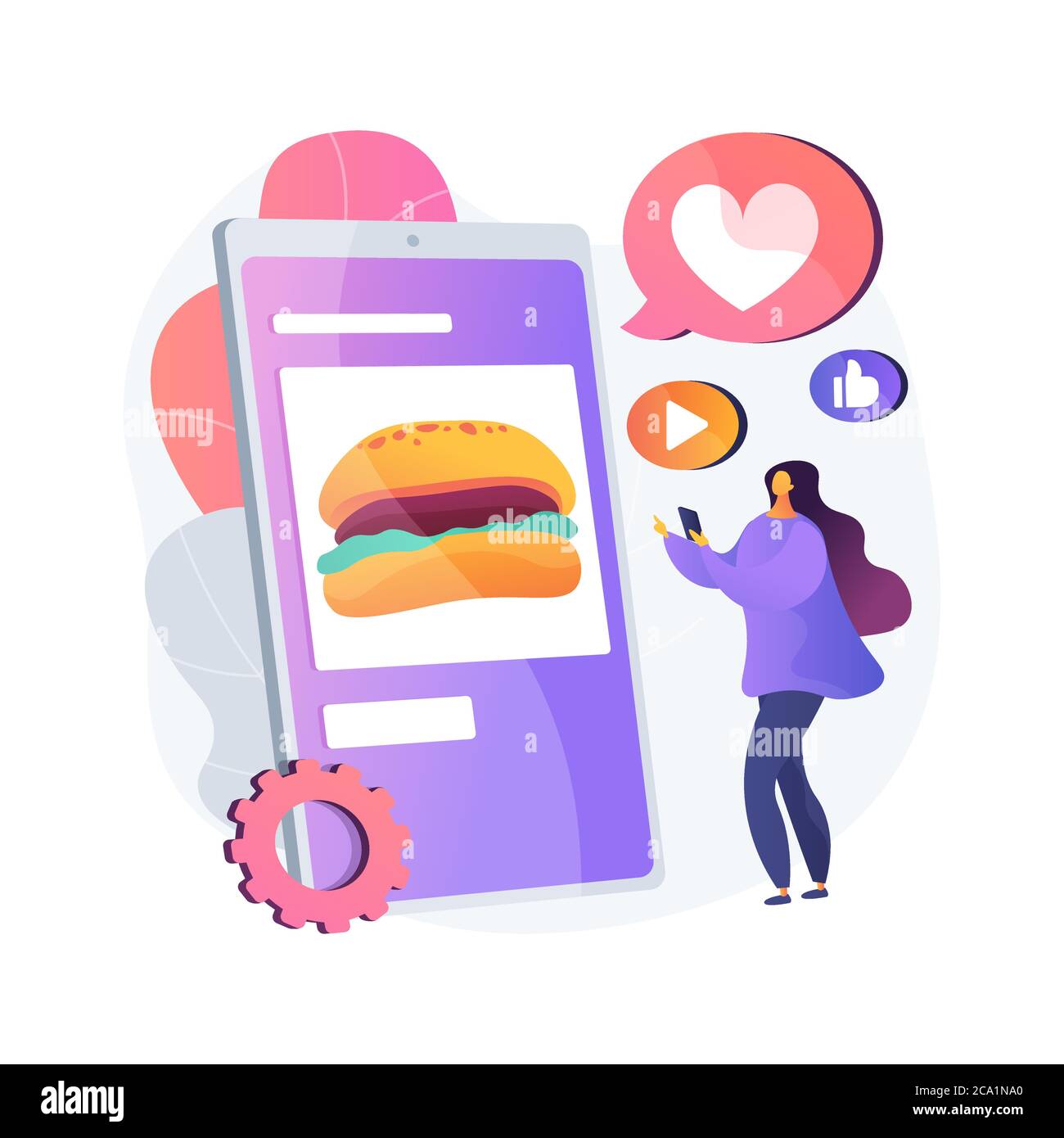 Food Blogging abstraktes Konzept Vektor Illustration. Stock Vektor Food Blogging abstraktes Konzept Vektor Illustration. Stock Vektor