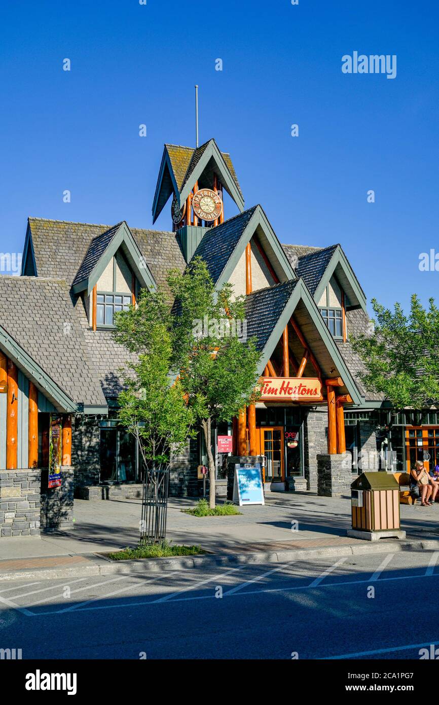 Tim Hortons, Stadt Jasper, Jasper National Park, Alberta Stockfoto