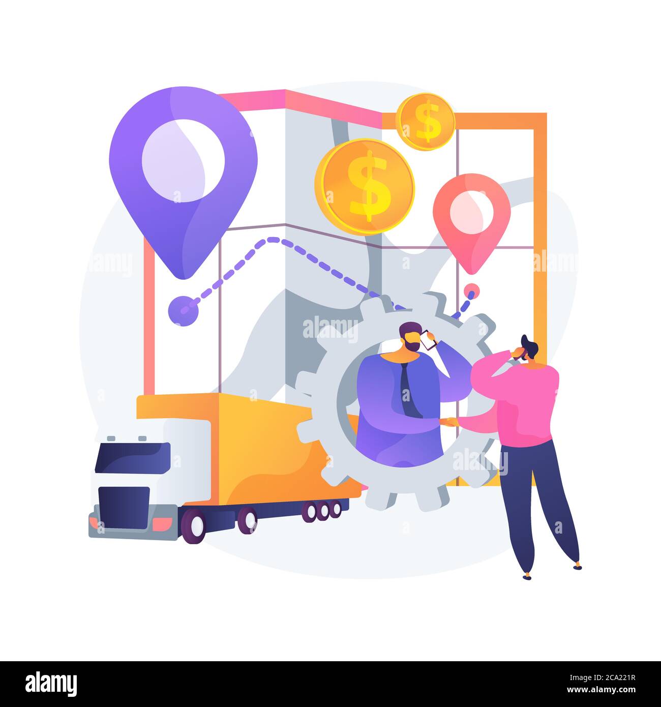 Business Logistics Abstract Concept Vector Illustration. Stock Vektor
