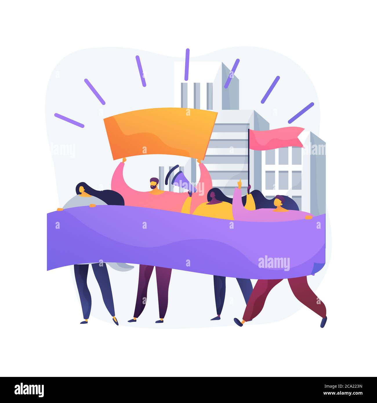 Soziale Bewegung abstrakte Konzept Vektor Illustration. Stock Vektor