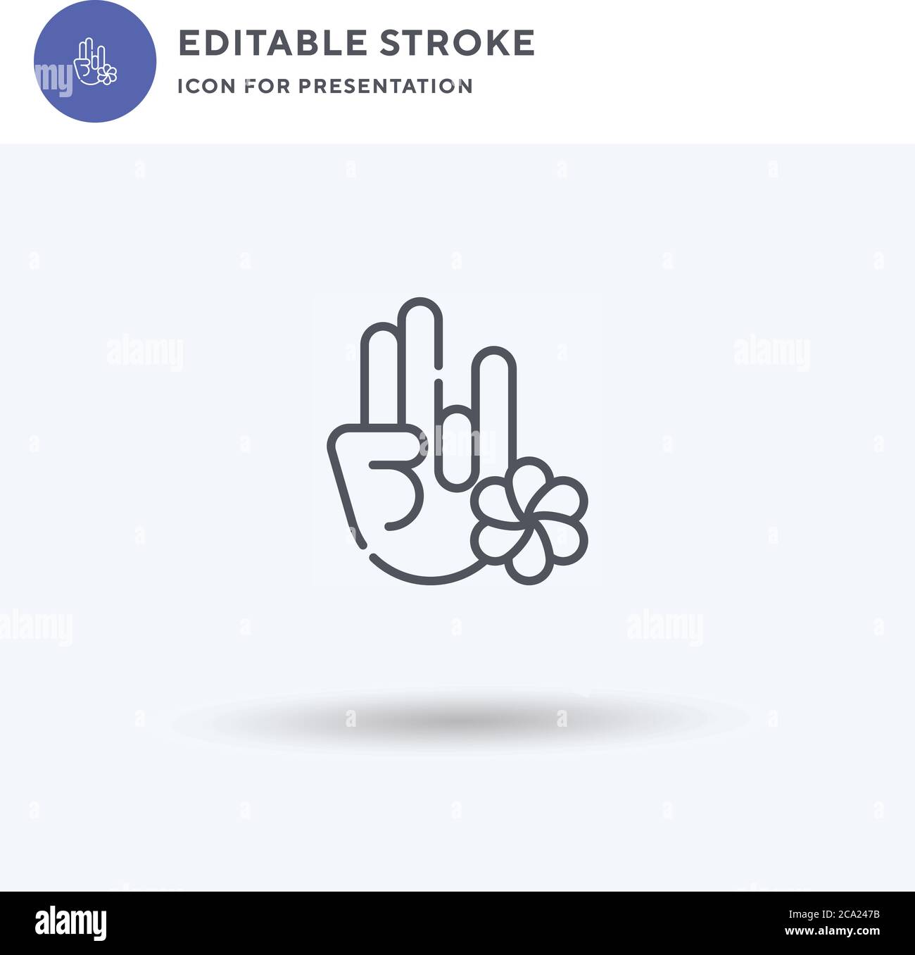 Mudra-Symbolvektor, gefülltes flaches Zeichen, solides Piktogramm isoliert auf Weiß, Logo-Illustration. Mudra Symbol für Präsentation. Stock Vektor