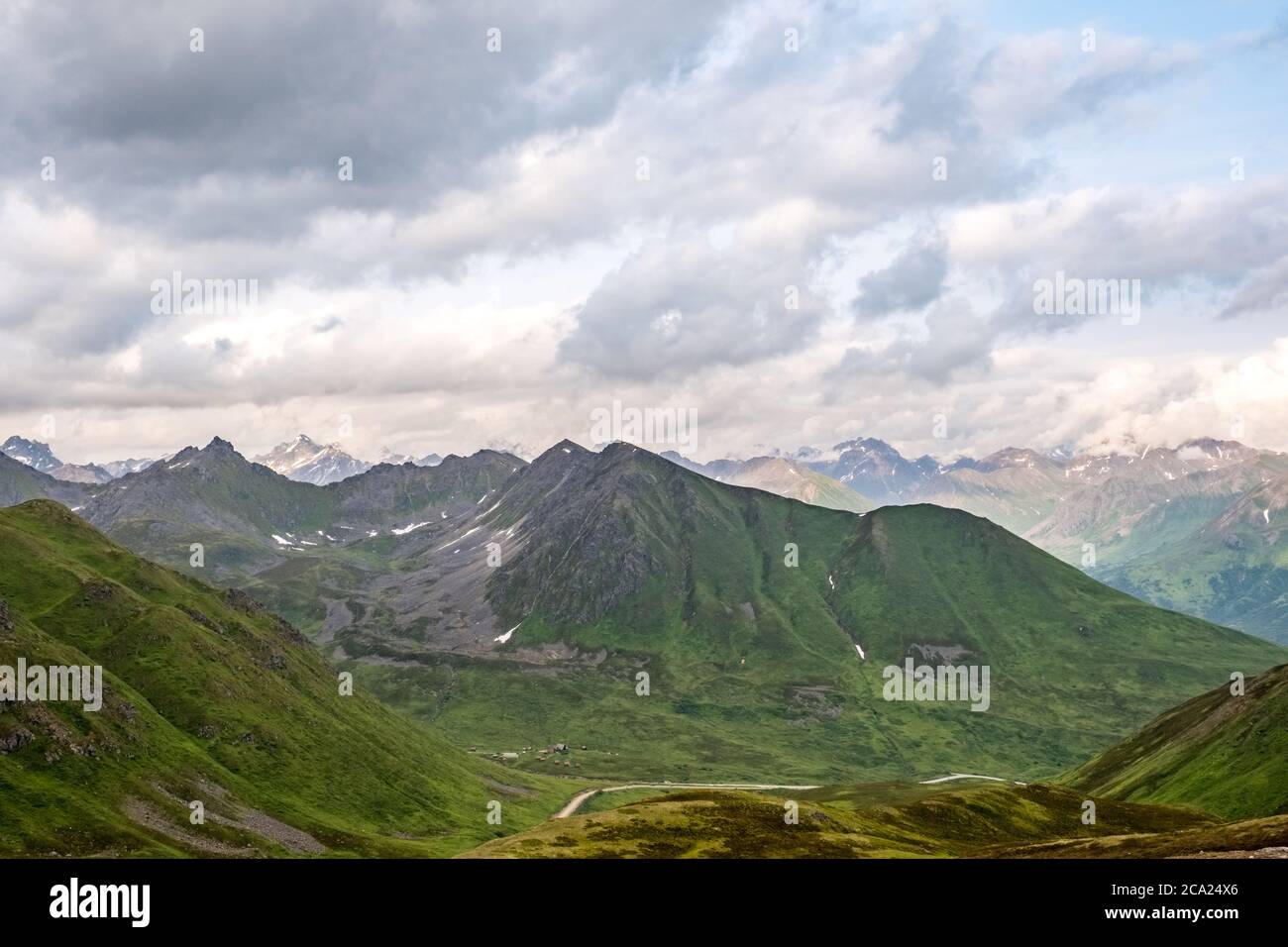 Die Talkeetna Berge sind zerklüftete Schönheiten Stockfoto