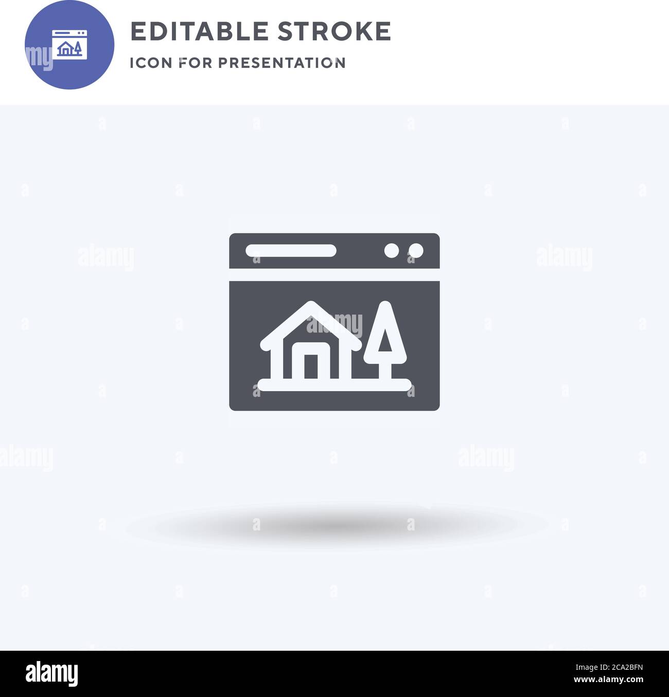 Homepage Icon Vektor, gefüllt flaches Zeichen, solides Piktogramm ...