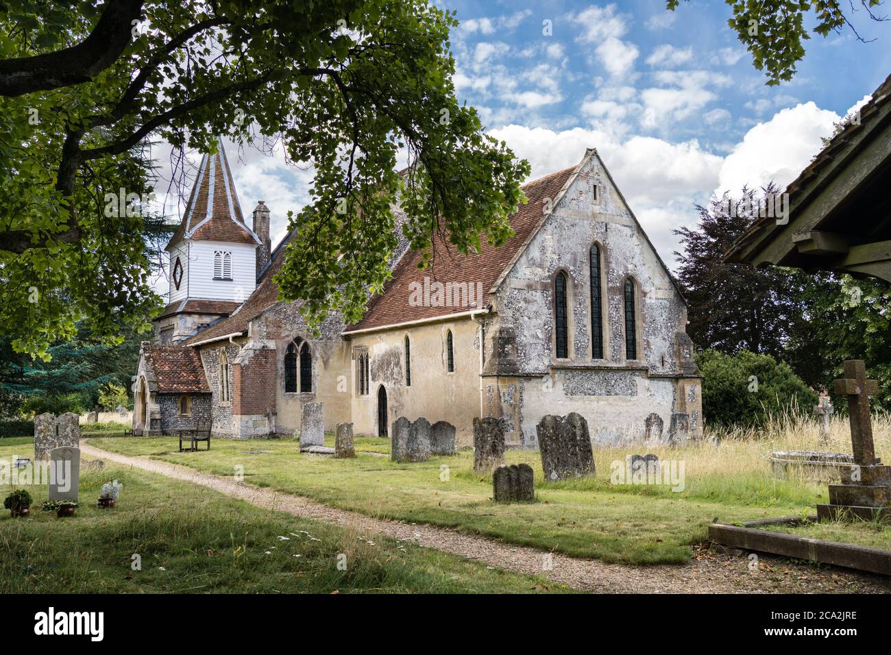 St Mary the Less Kirche in Village St, Chilbolton, Stockbridge, Hampshire Stockfoto