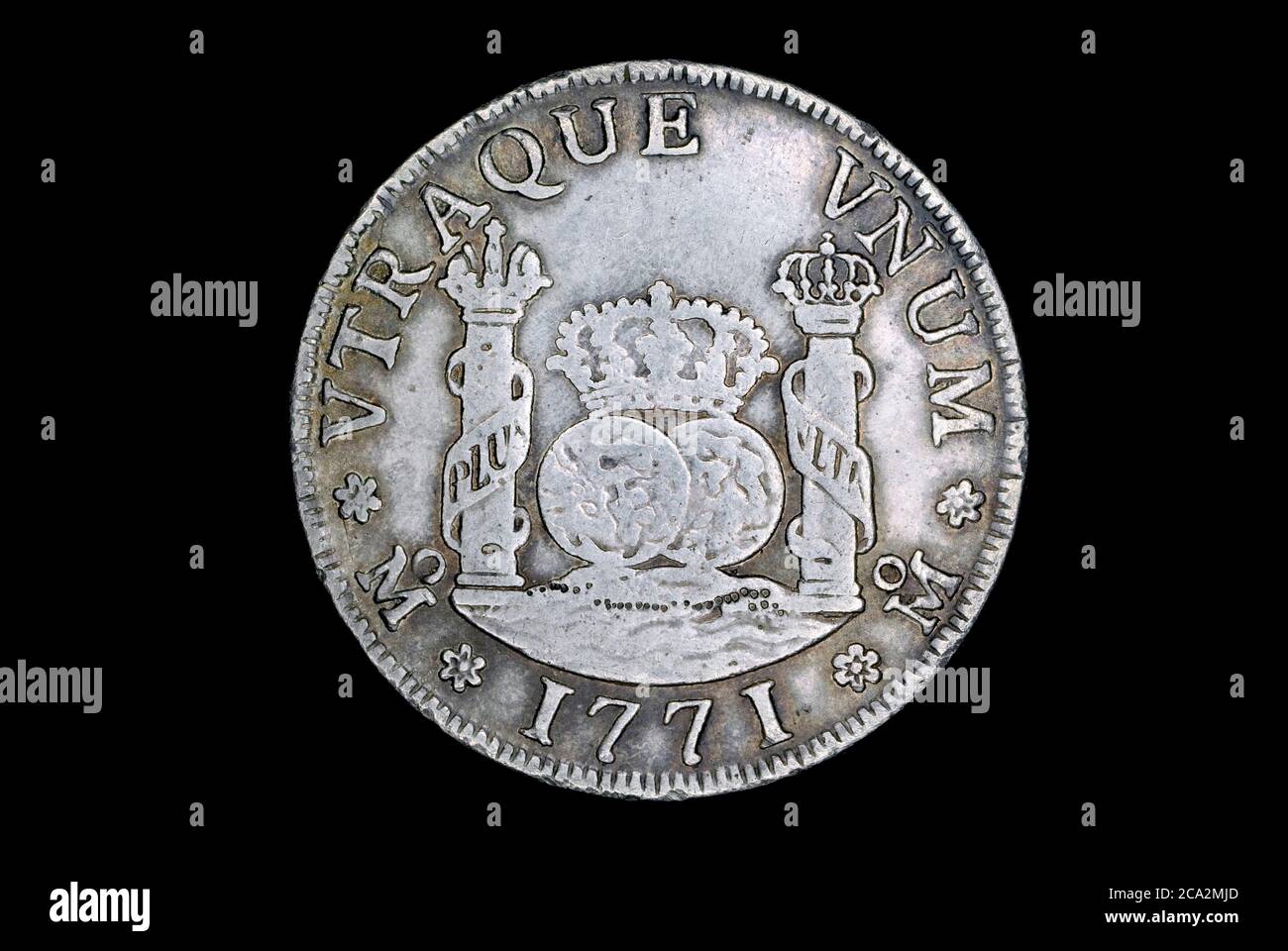 4 Reales Münze von 1771 Stockfoto