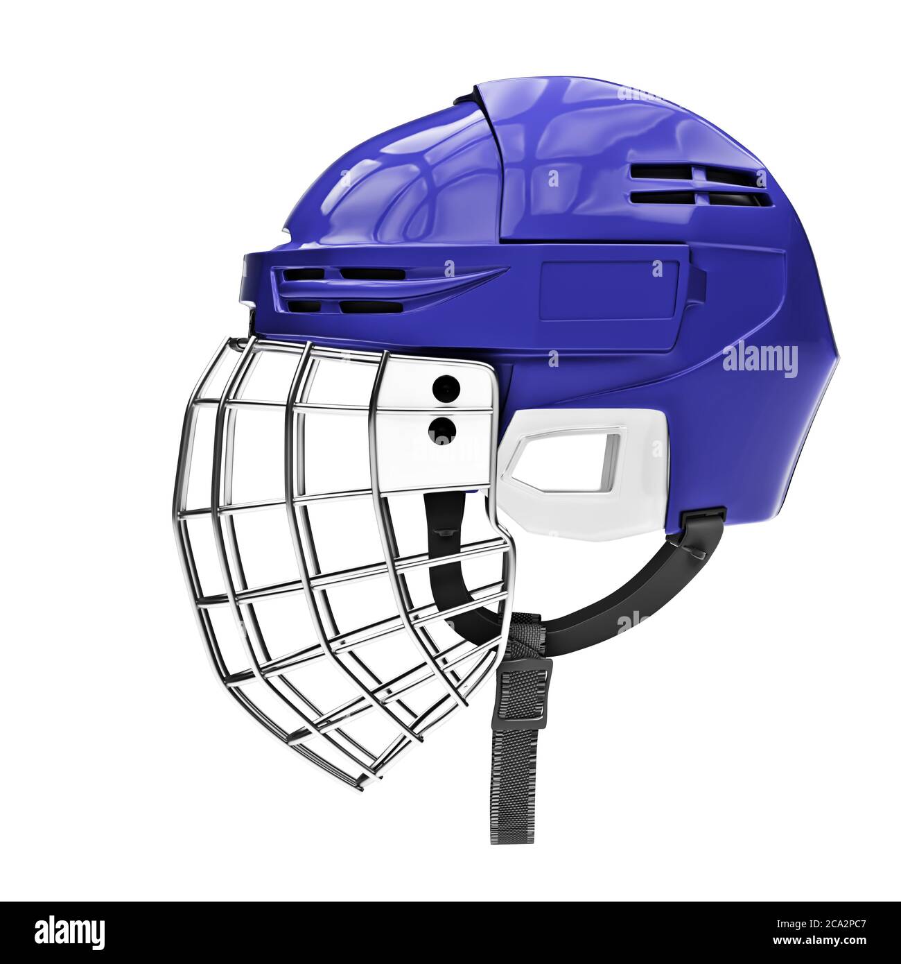 Klassischer Eishockey-Helm mit Facemask aus Metall Stockfotografie - Alamy