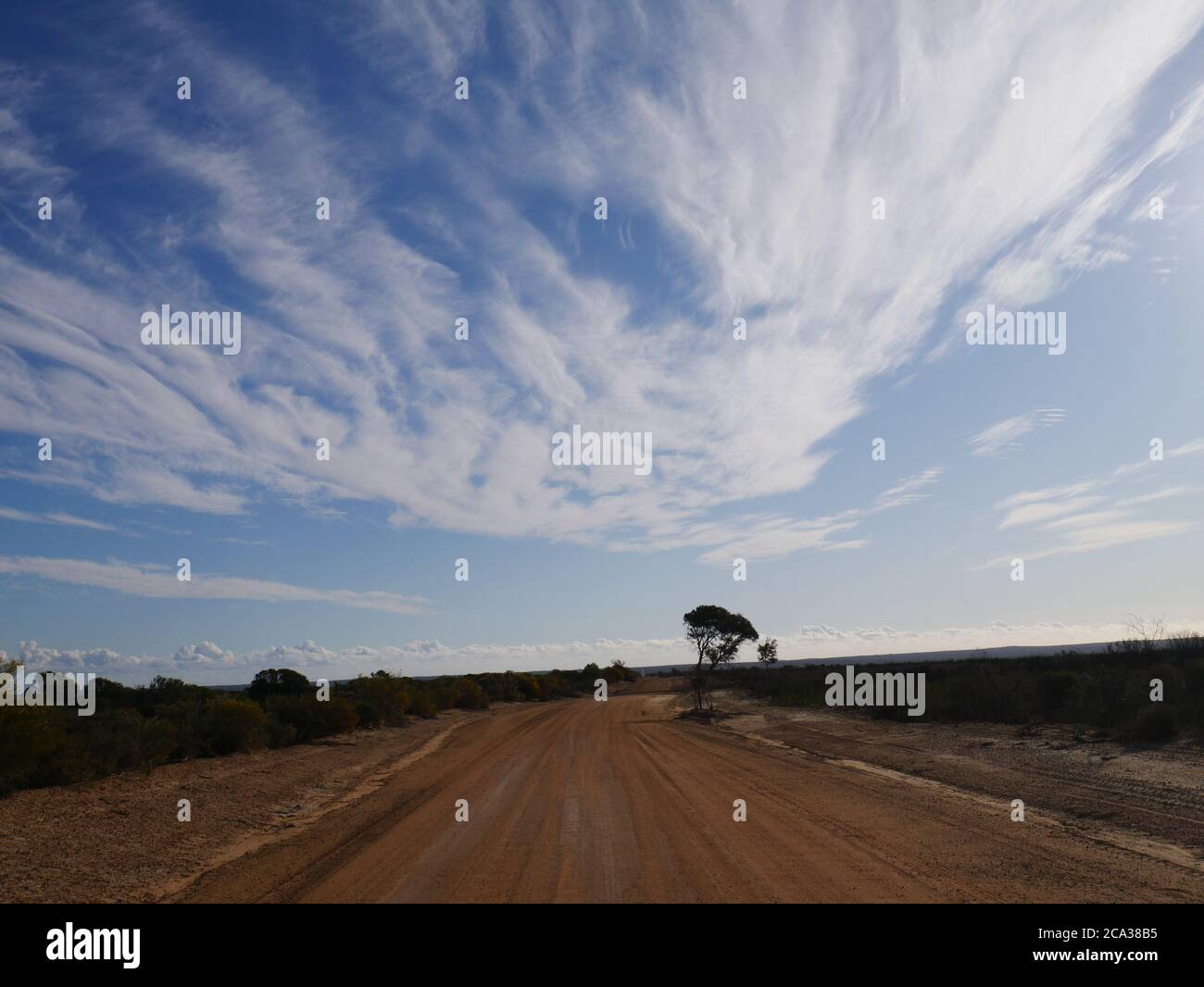 Country Road In Der Nähe Von Minnew Western Australia Stockfoto