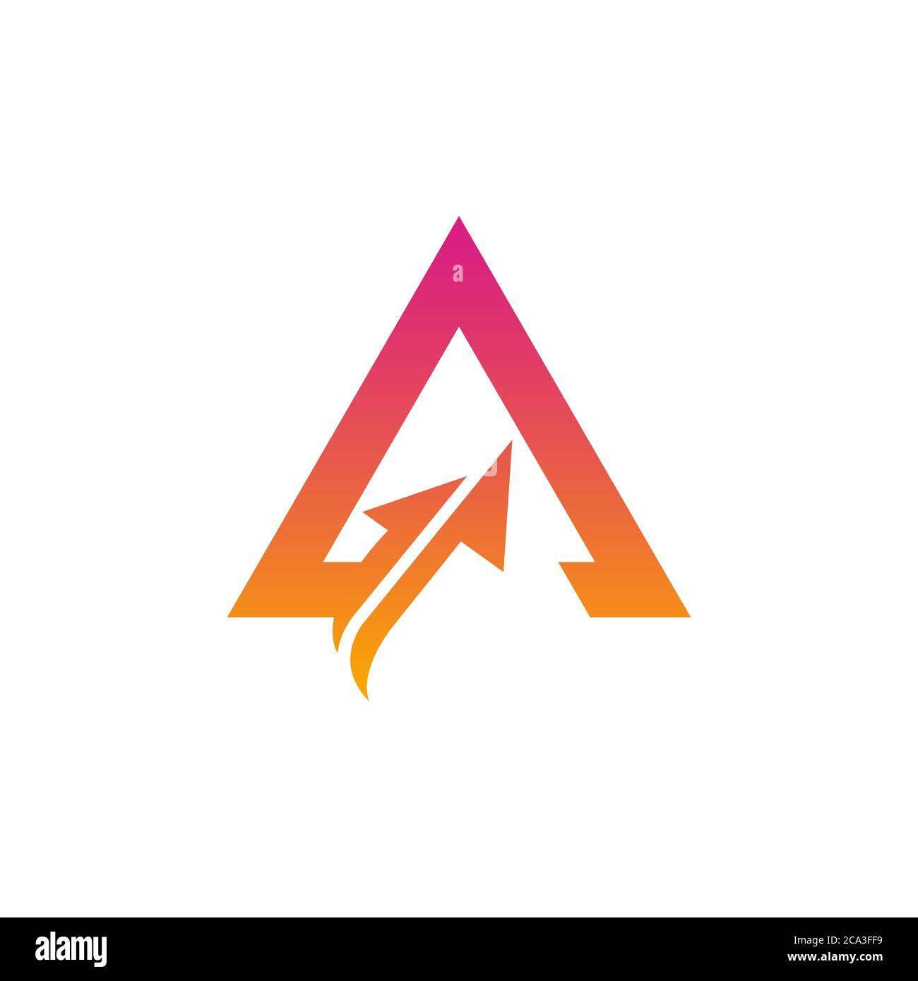 Buchstabe A - Vektor-Logo-Konzeptdarstellung. Buchstabe A mit Prüfzeichen. Abstraktes Logo. Vorlage für Vektorlogos. Designelement Stock Vektor