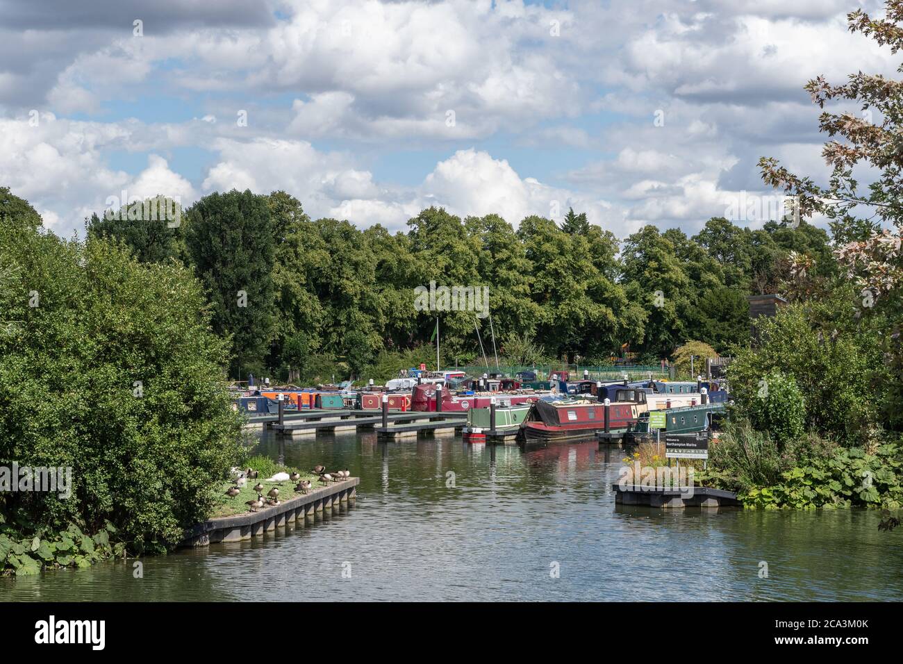 Eintritt zur Northampton Marina, Becket's Park, Northampton, Großbritannien Stockfoto