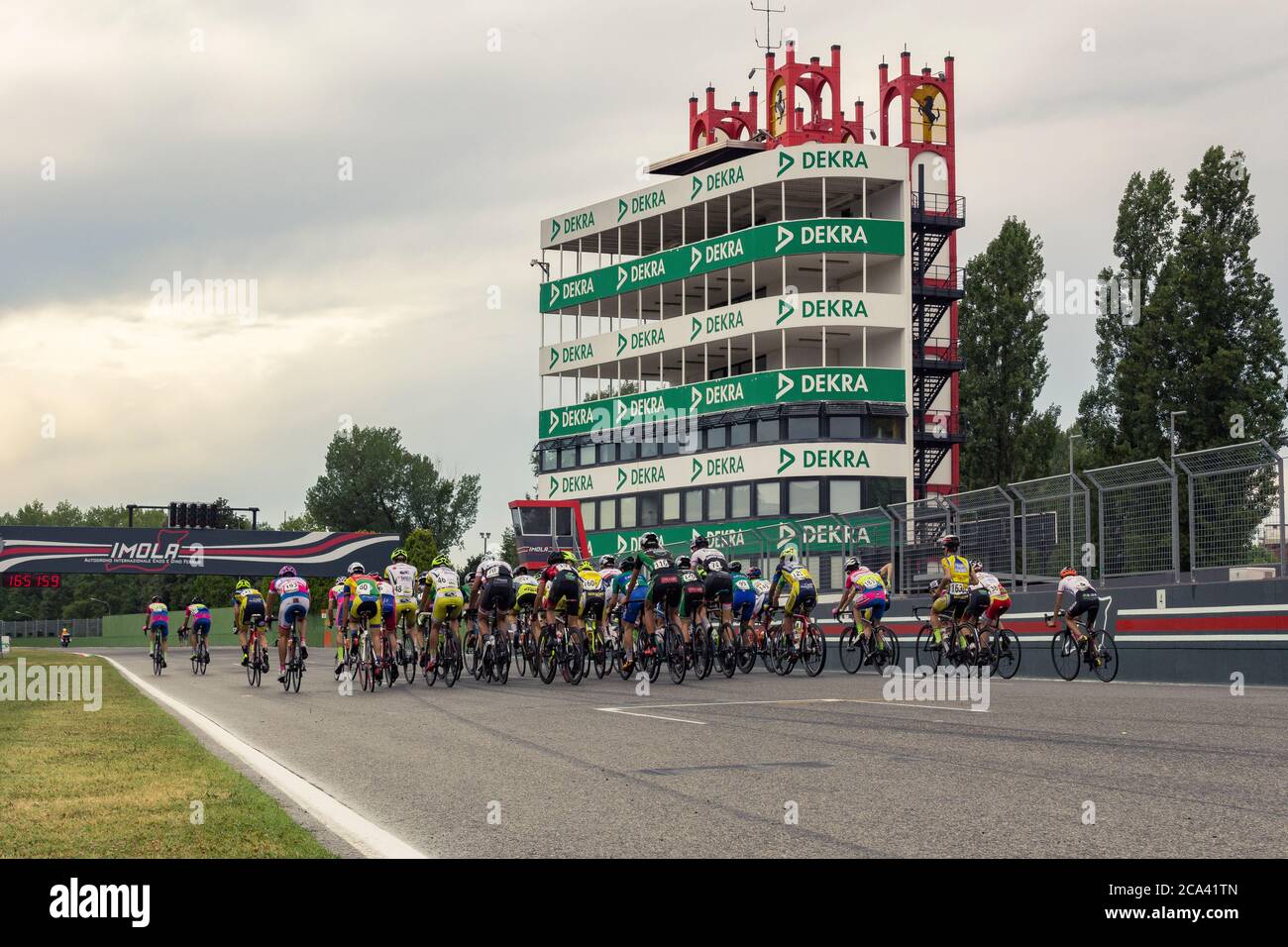 IMOLA: zyklischer Wettbewerb im 'Autodromo von Enzo e Dino Ferrari' in Imola. Öffentliche Veranstaltung. Stockfoto