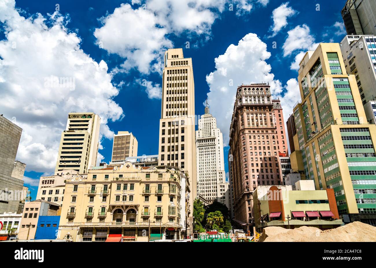 Gebäude in der Innenstadt von Sao Paulo, Brasilien Stockfoto