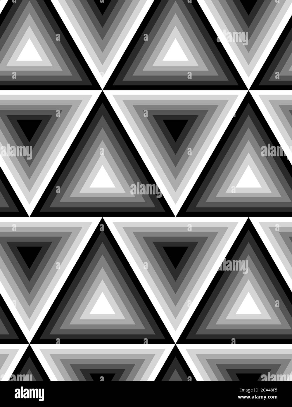 Nahtlose schwarz-weiße Textur mit Dreiecken. Vektorhintergrund für Ihr Design. Stock Vektor
