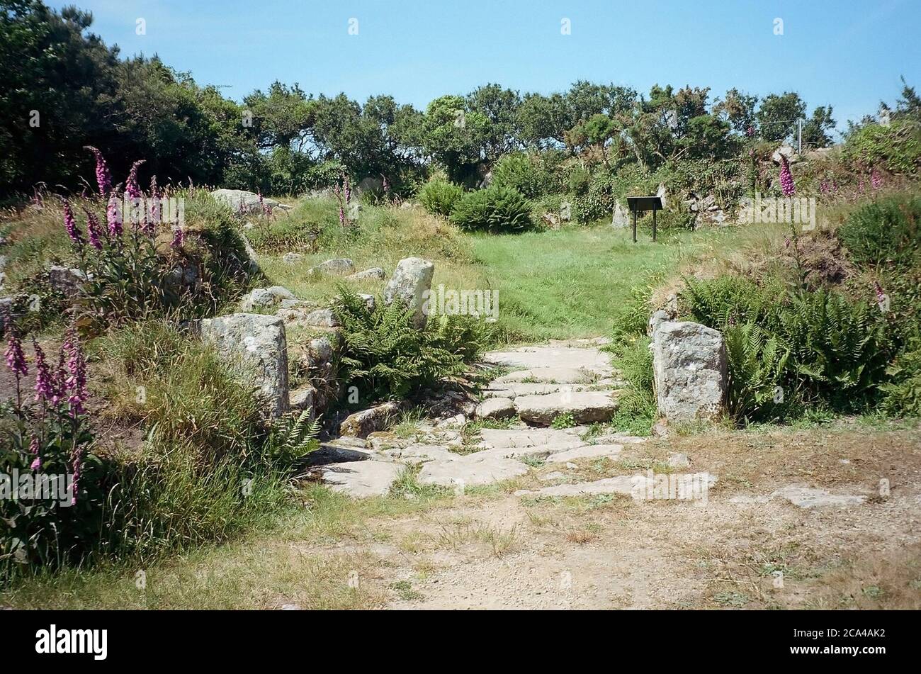 Carn Euny Ancient Iron Age Village, in der Nähe von Sancreed, Cornwall, Großbritannien Stockfoto