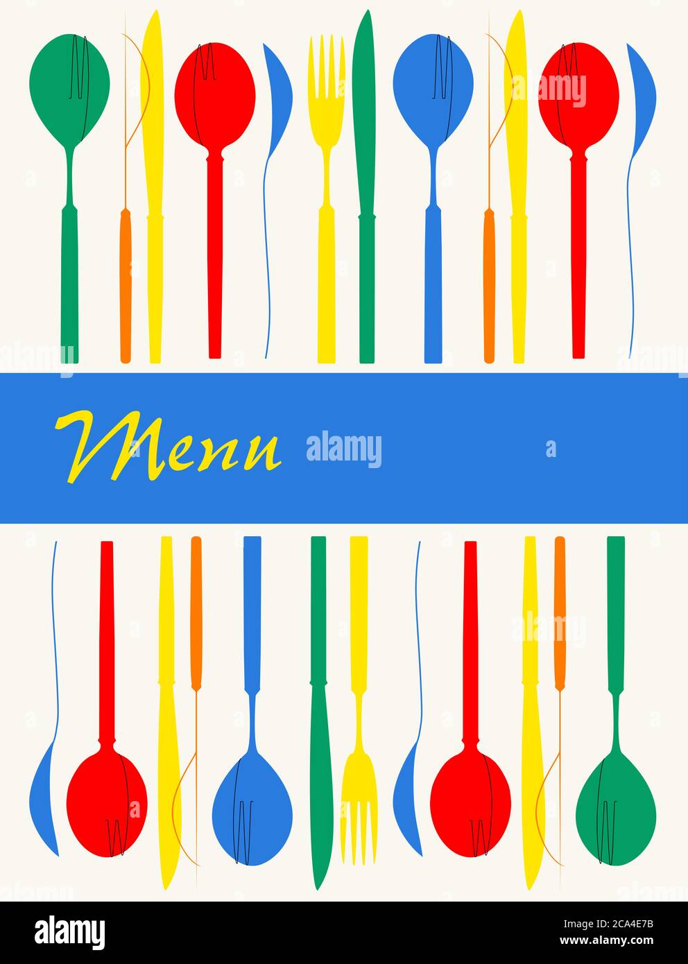 Menükarte Designvorlage, Illustration, Vektor Stock Vektor